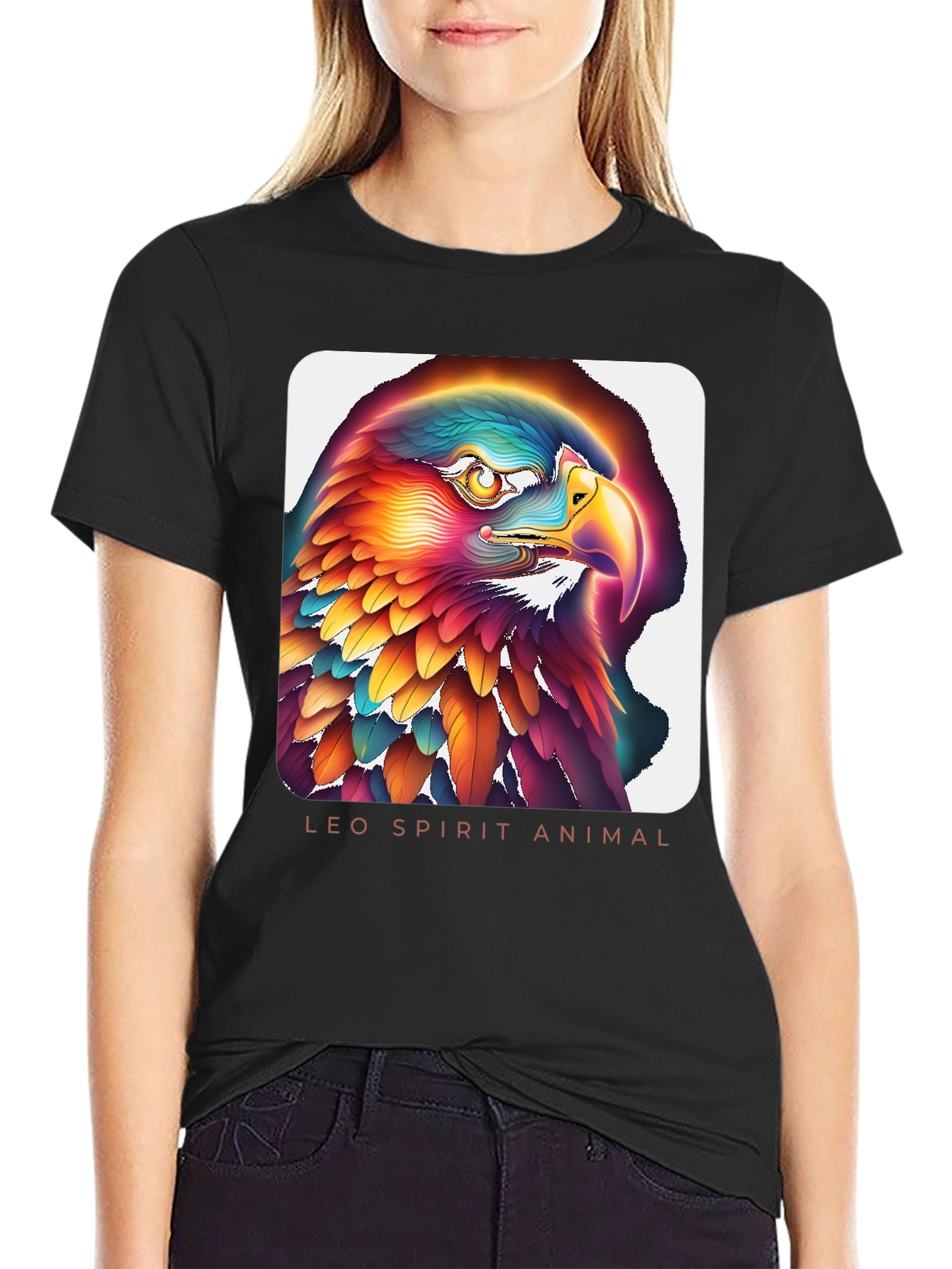 Leo Spirit Animal Eagle Graphic T-Shirt