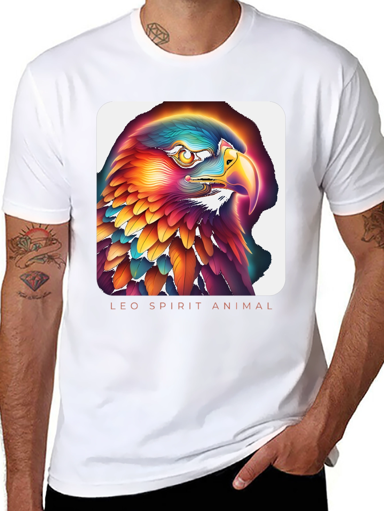 Leo Spirit Animal Eagle Graphic T-Shirt