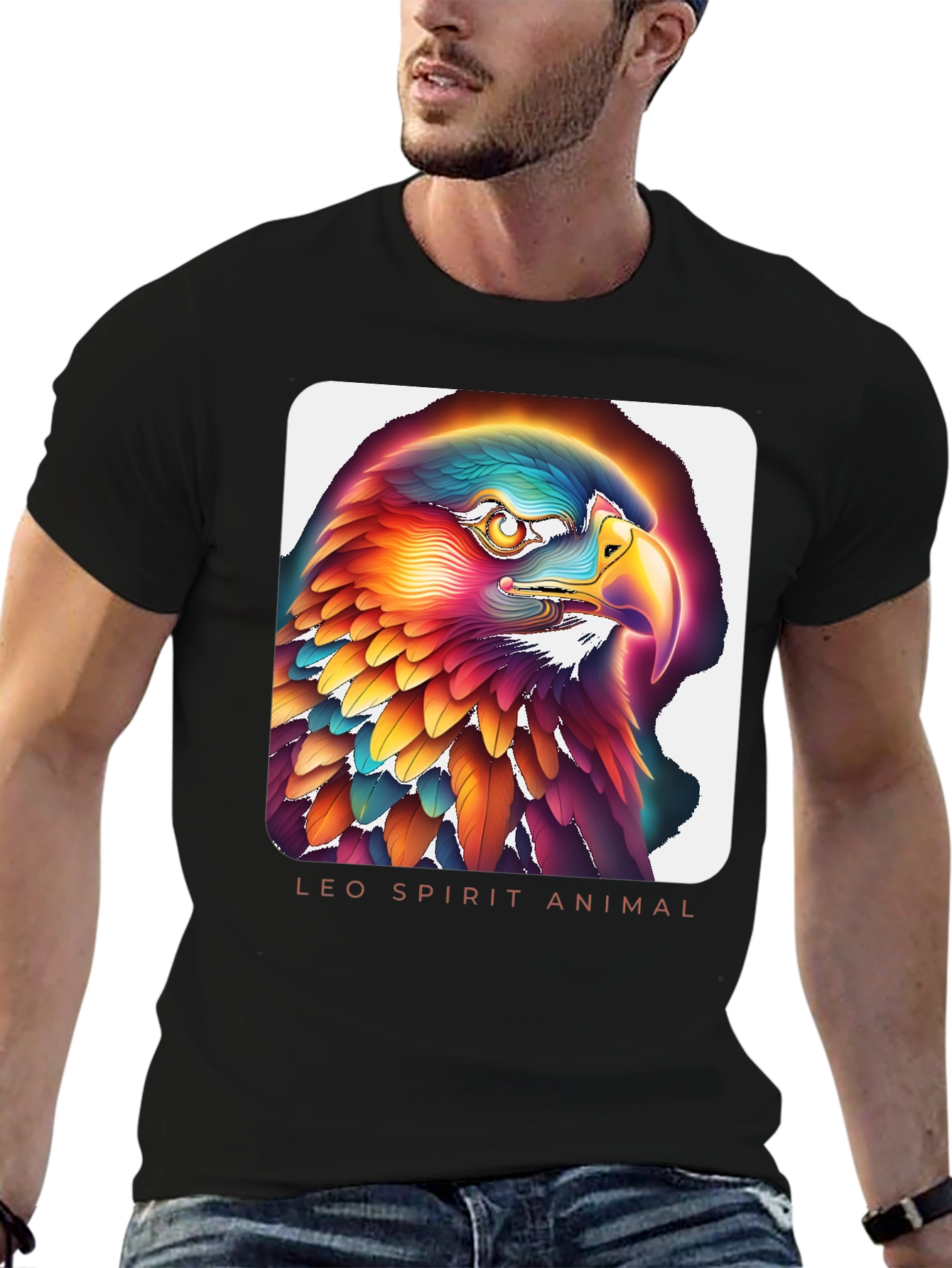 Leo Spirit Animal Eagle Graphic T-Shirt