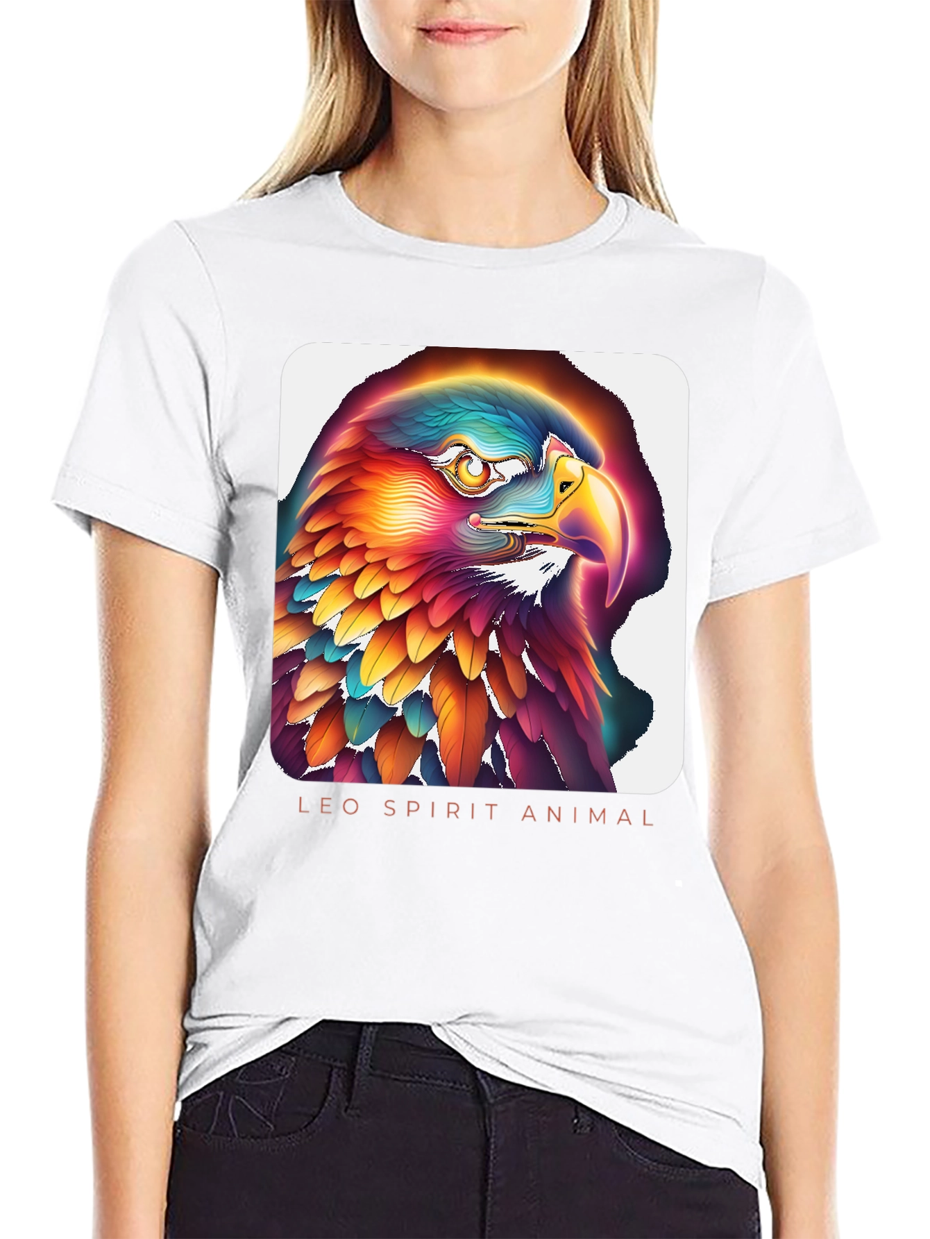 Leo Spirit Animal Eagle Graphic T-Shirt