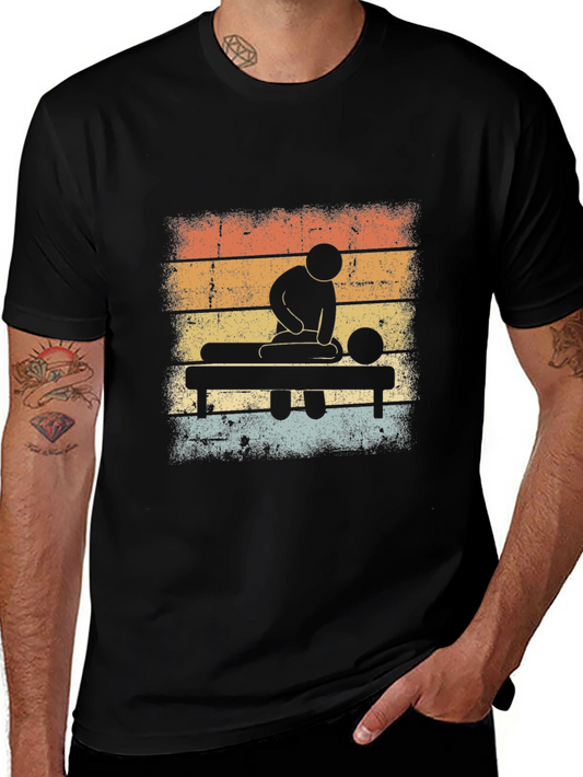 Retro Massage Therapy T-Shirt - Relaxation & Wellness