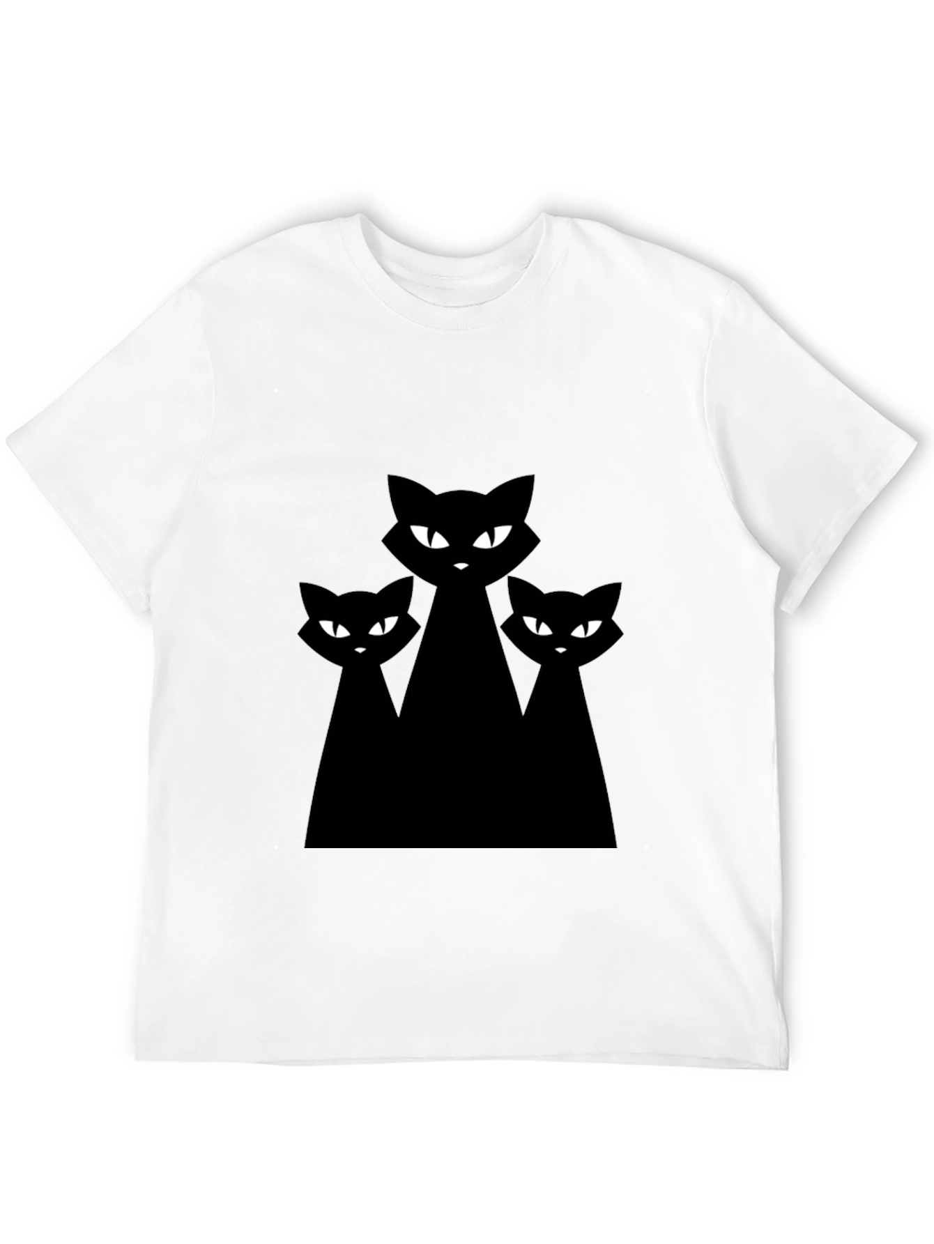Black Cat Graphic Tee - Unisex Halloween Shirt