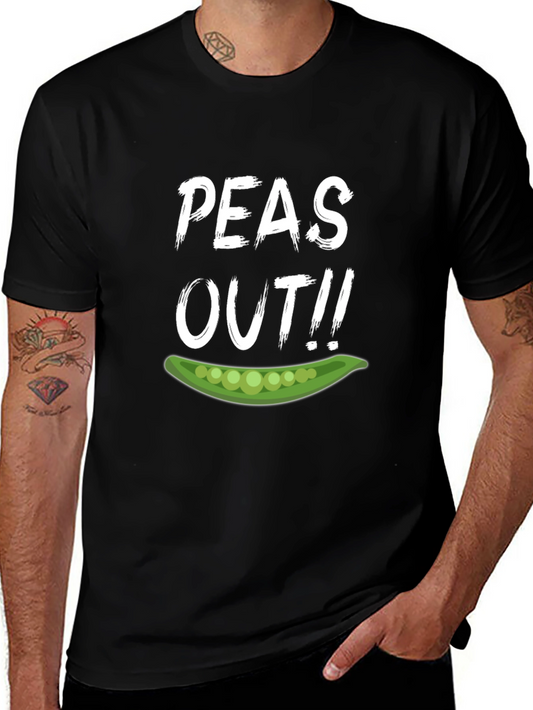 Peas Out Graphic T-Shirt - Funny Novelty Tee