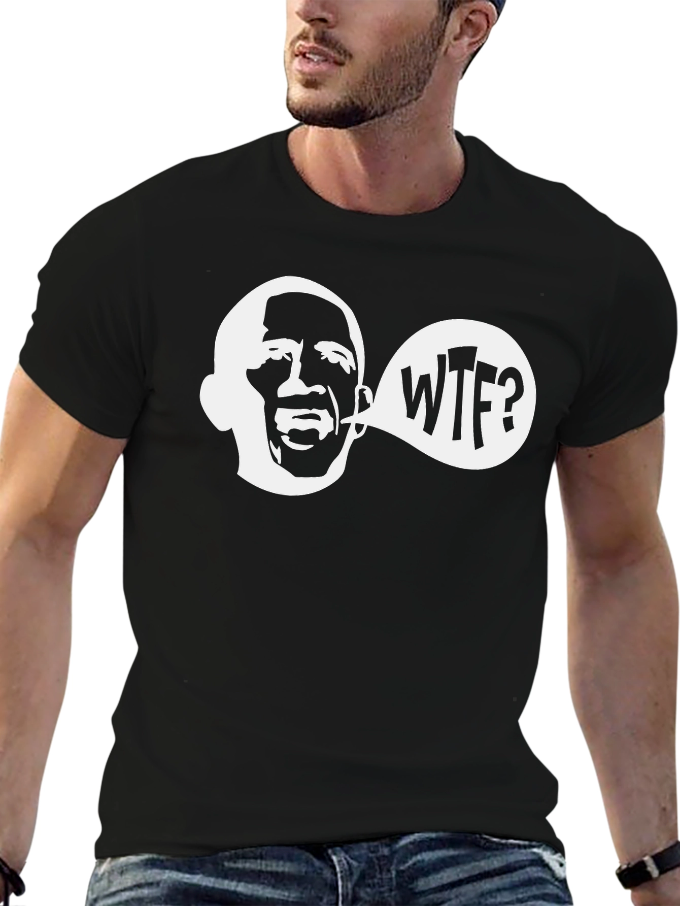 WTF Meme Graphic Tee - Black T-Shirt