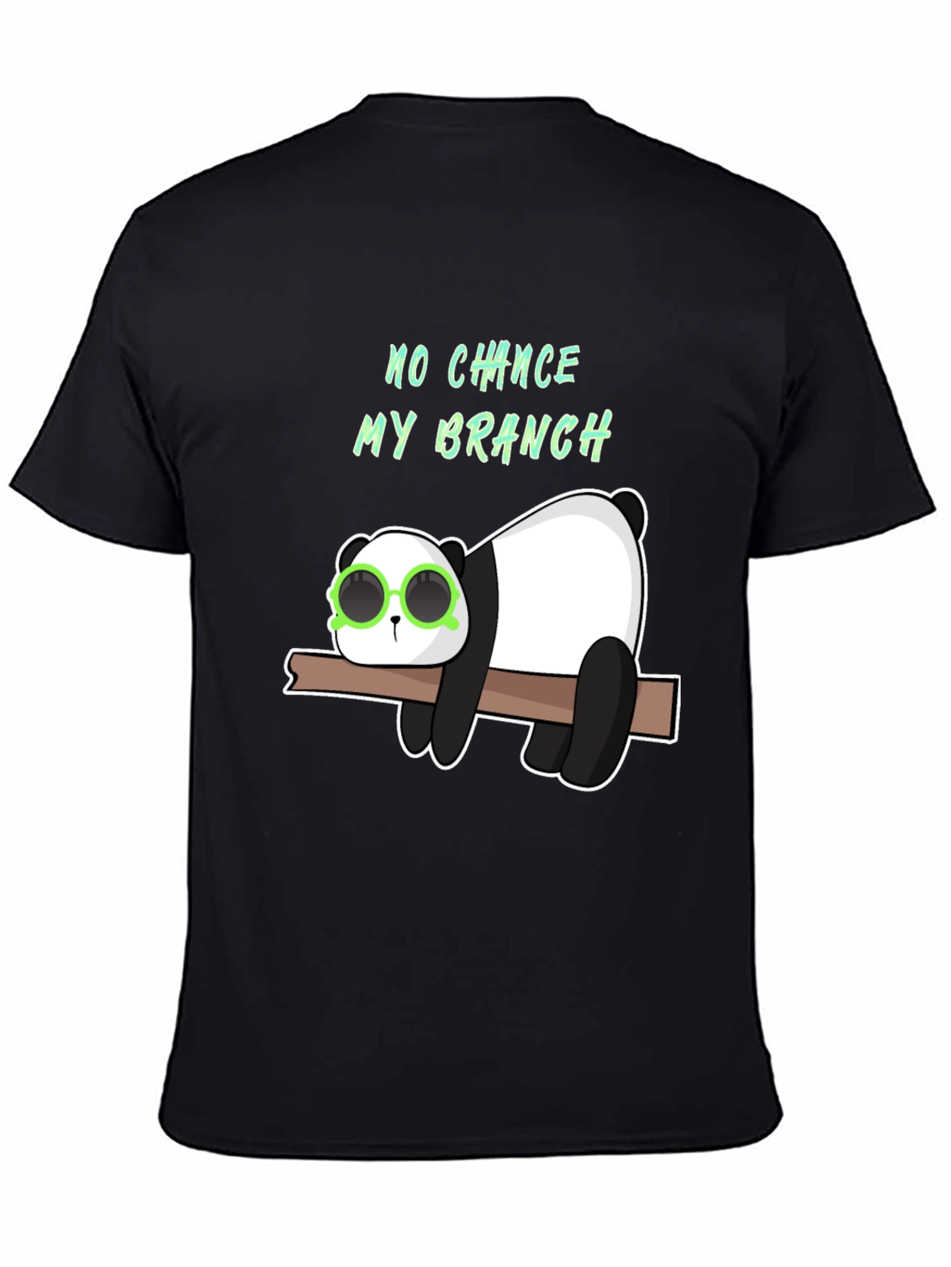 Lazy Panda on Branch Graphic T-Shirt