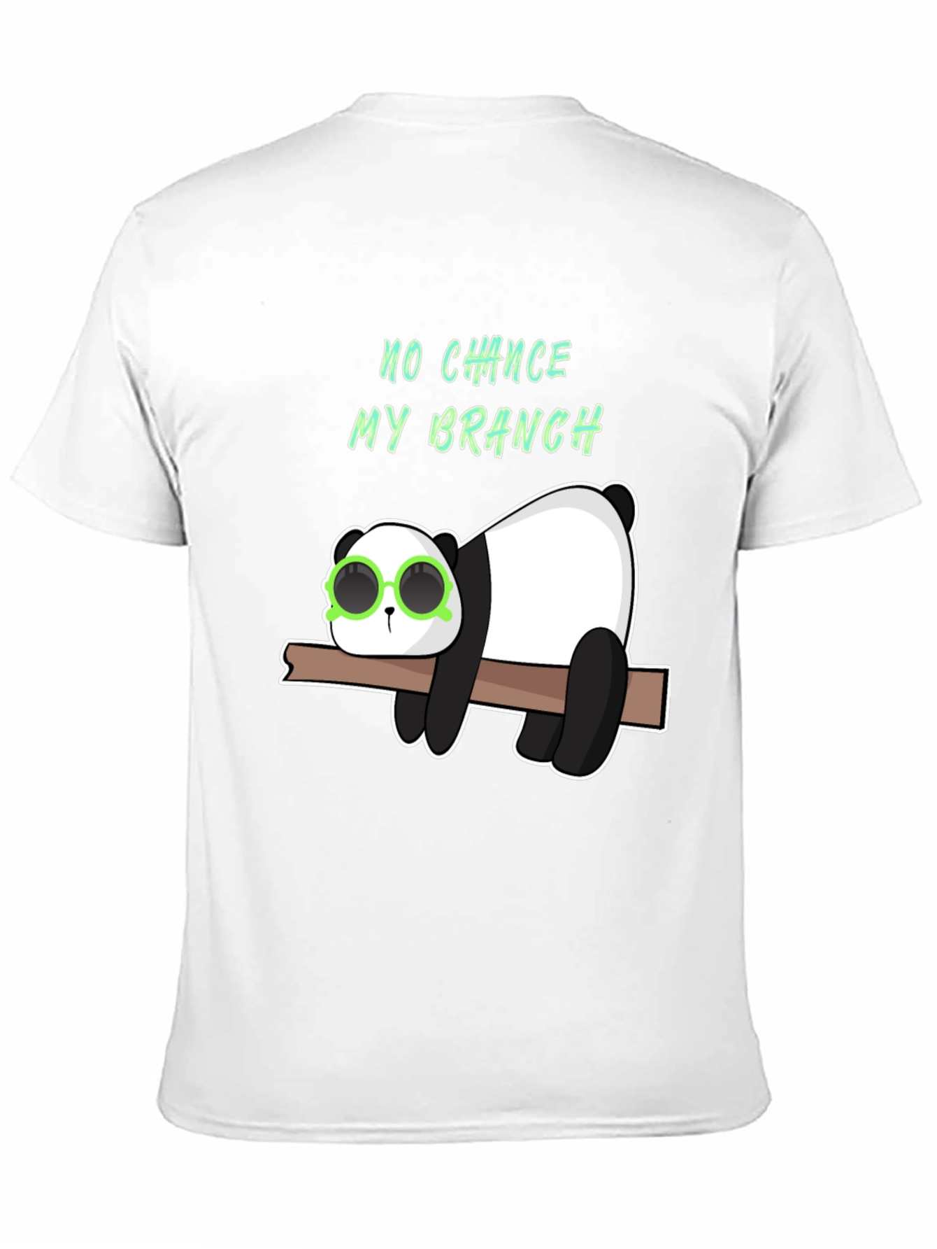 Lazy Panda on Branch Graphic T-Shirt