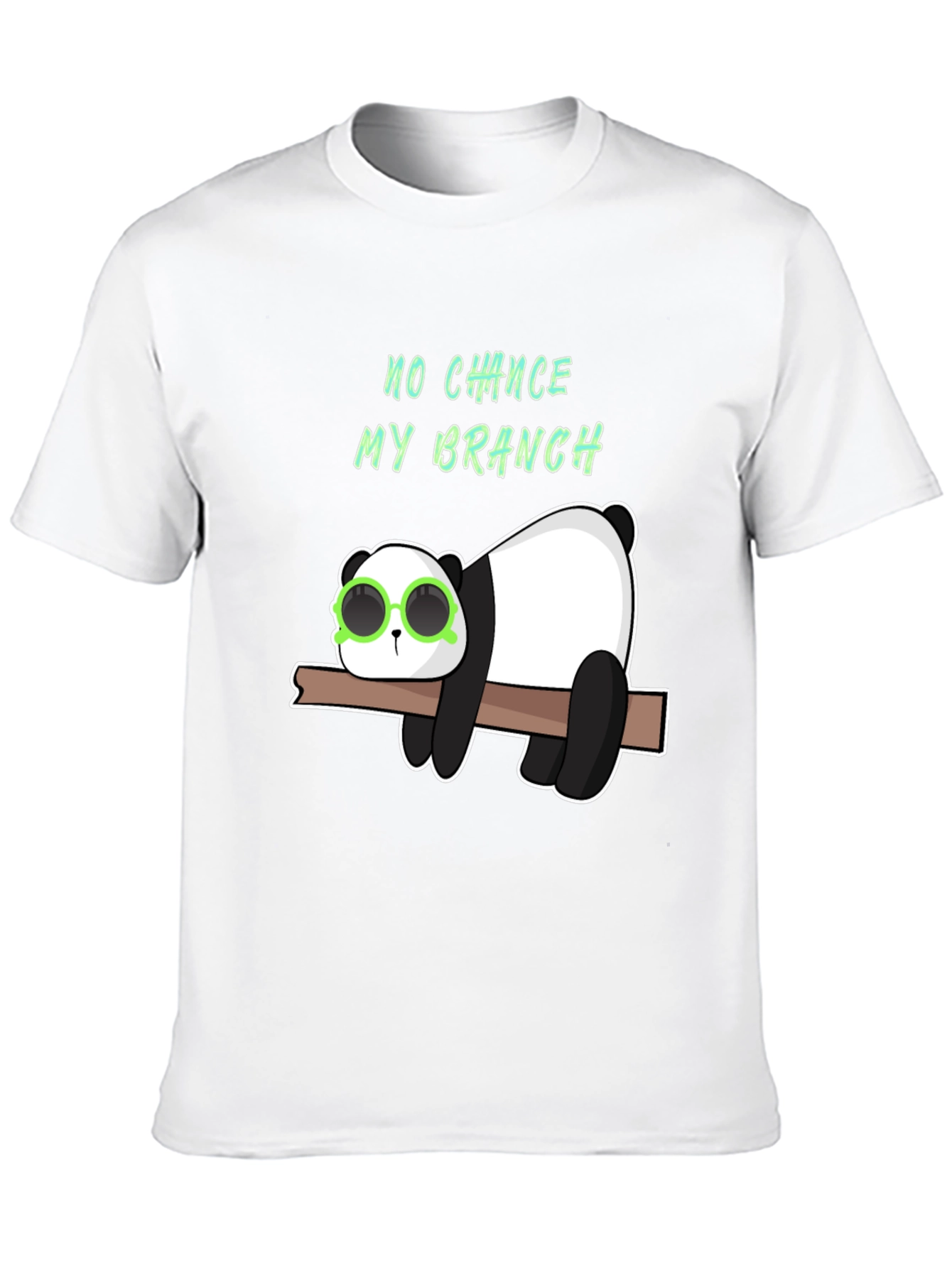 Lazy Panda on Branch Graphic T-Shirt