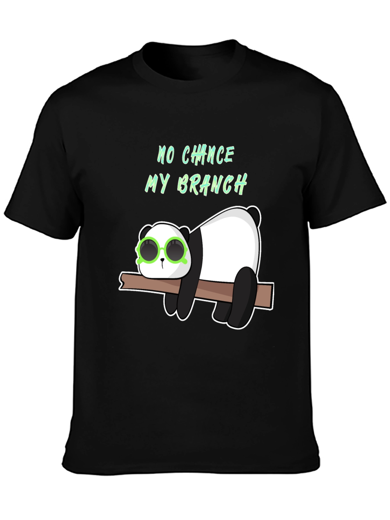 Lazy Panda on Branch Graphic T-Shirt