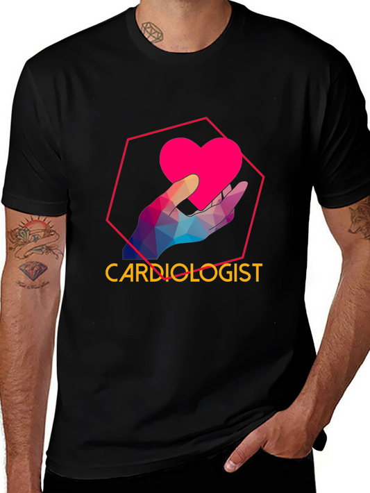 Cardiologist Heart Graphic Black T-Shirt