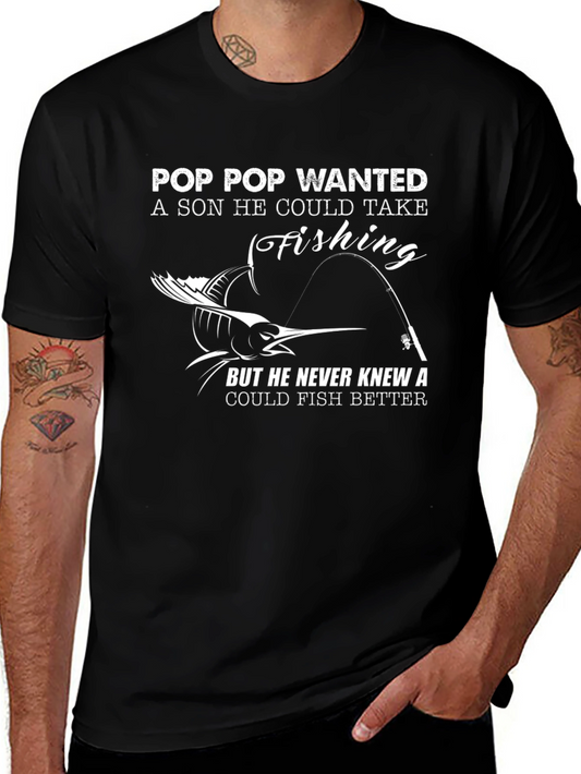Pop Pop Fishing T-Shirt - Gift for Grandfather