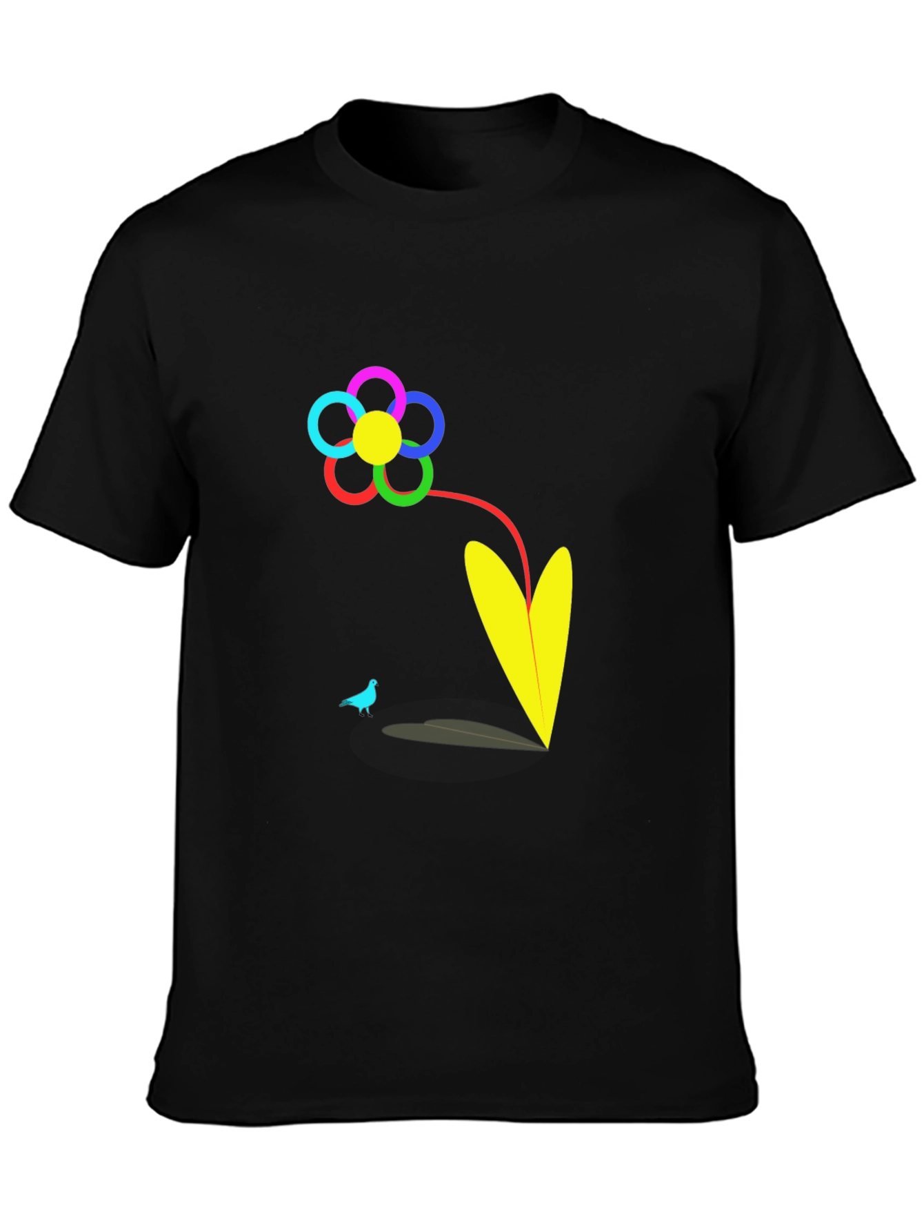 Vibrant Flower Graphic T-Shirt