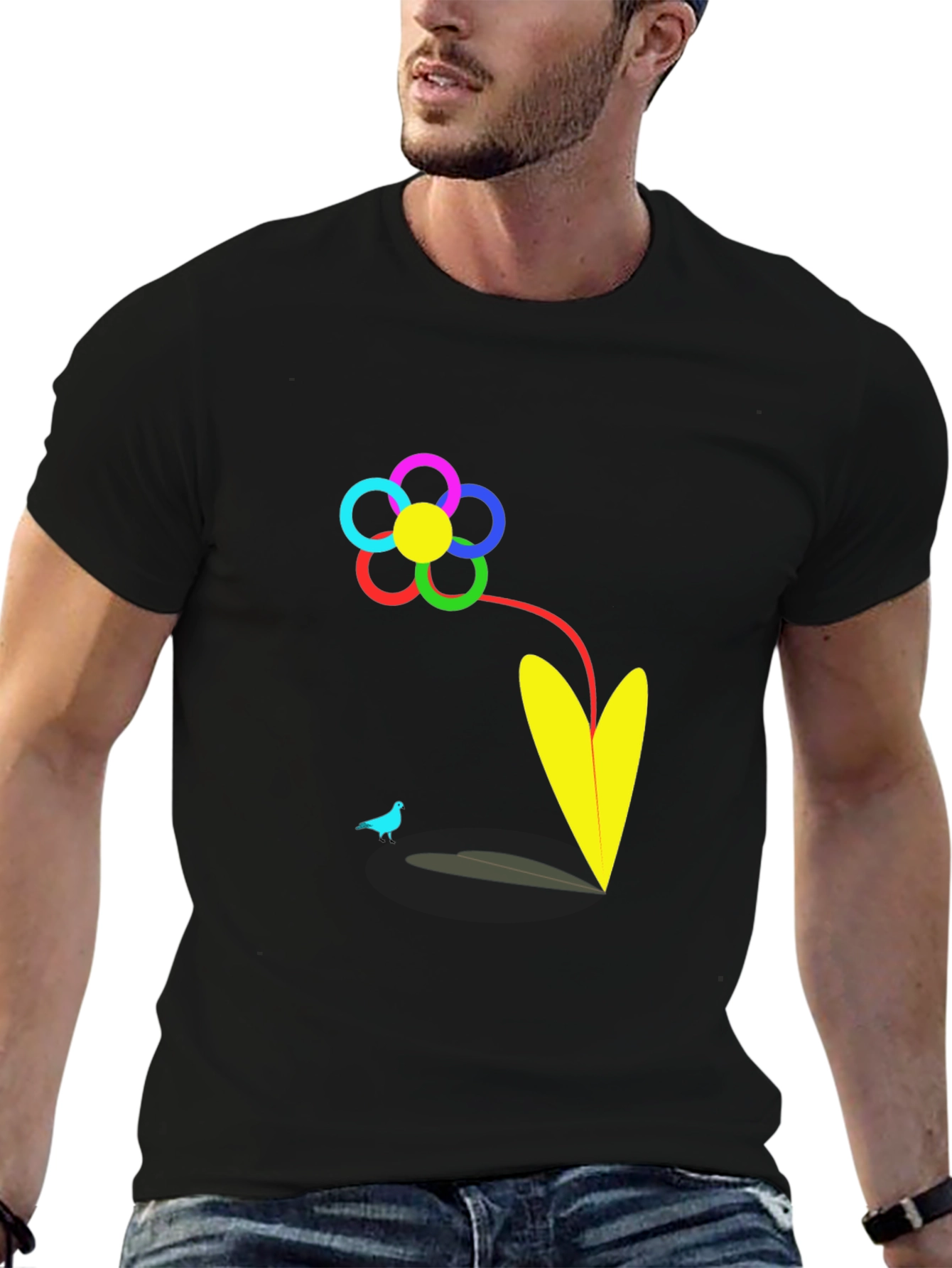 Vibrant Flower Graphic T-Shirt