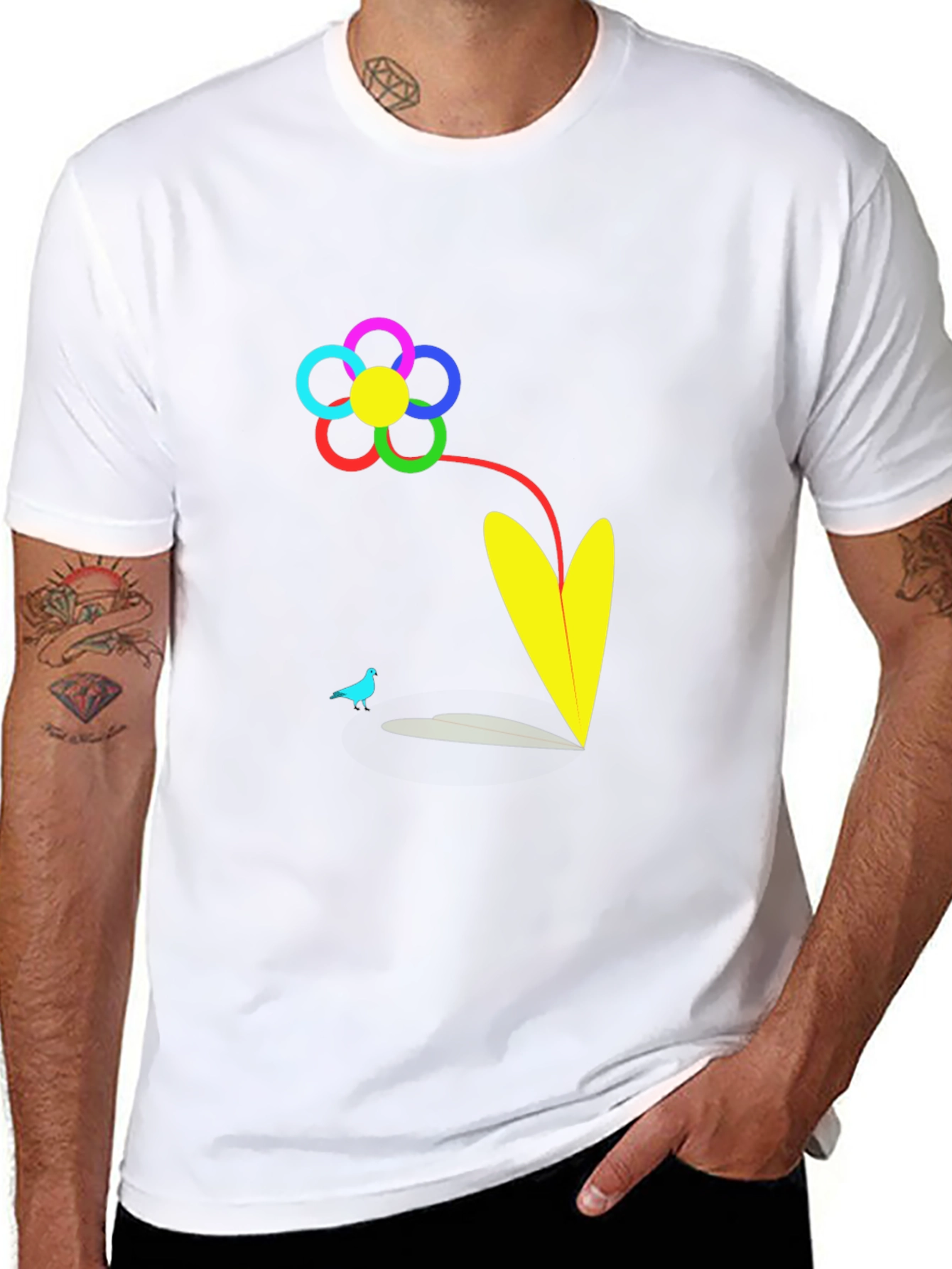 Vibrant Flower Graphic T-Shirt
