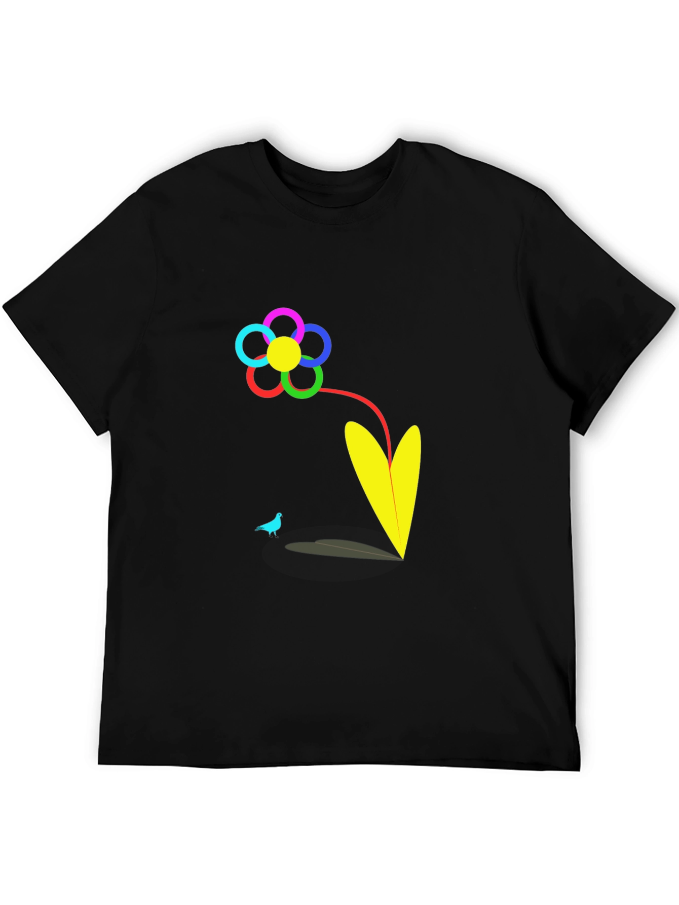 Vibrant Flower Graphic T-Shirt