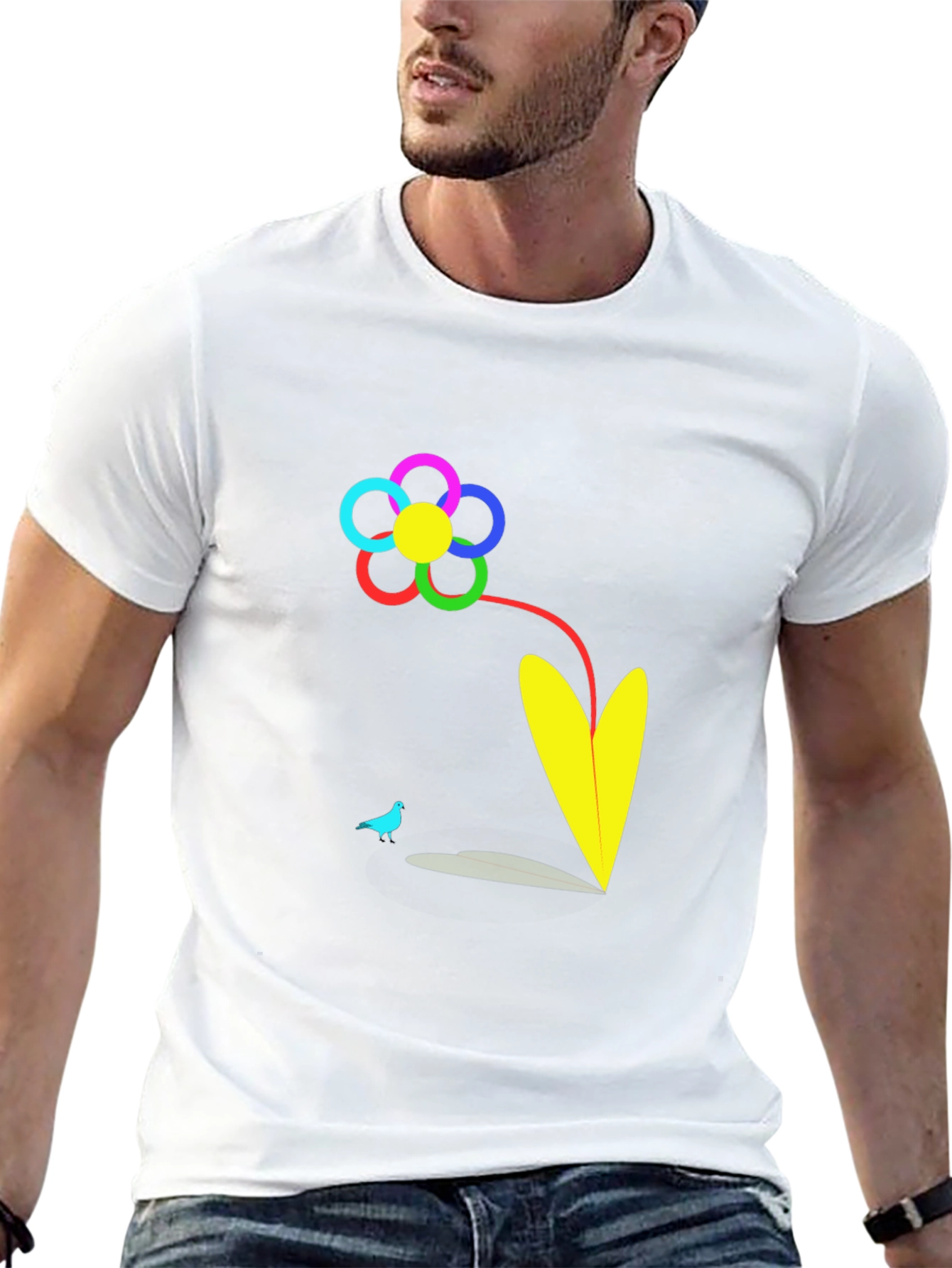Vibrant Flower Graphic T-Shirt