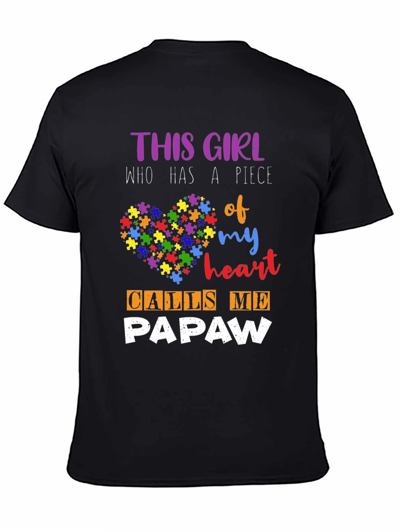 This Girl Calls Me PAPAW Autism Awareness T-Shirt