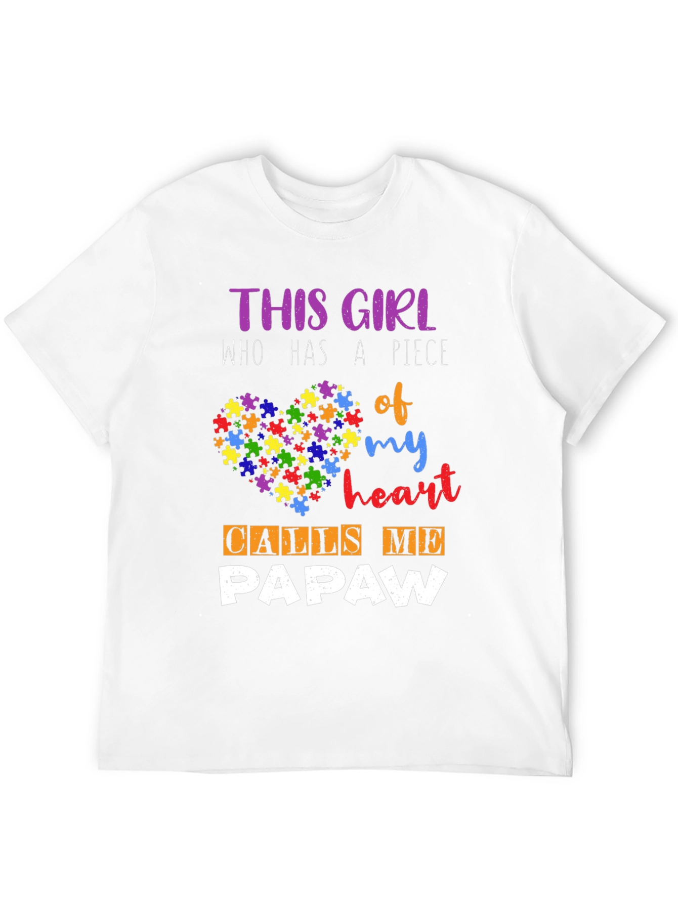This Girl Calls Me PAPAW Autism Awareness T-Shirt