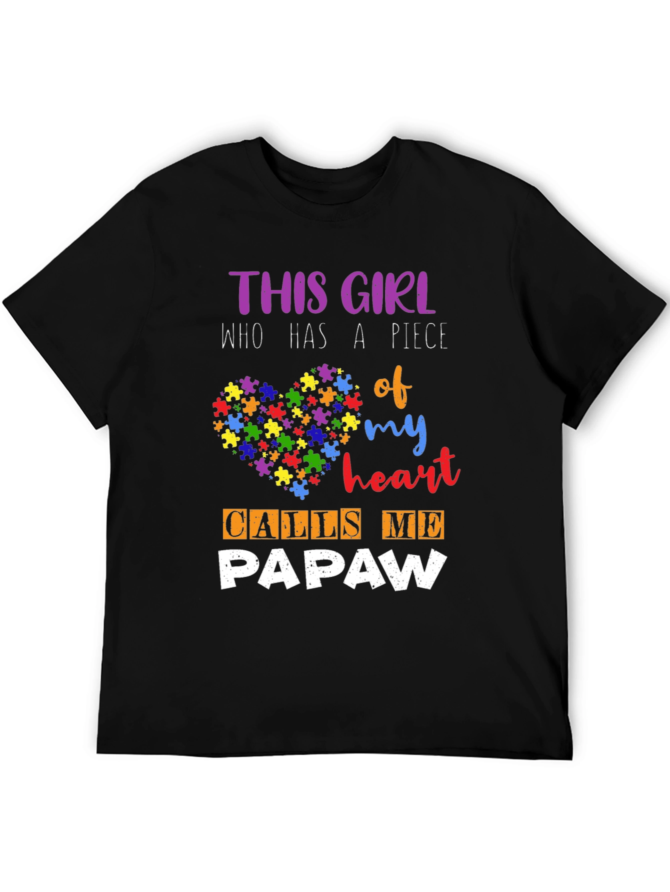 This Girl Calls Me PAPAW Autism Awareness T-Shirt