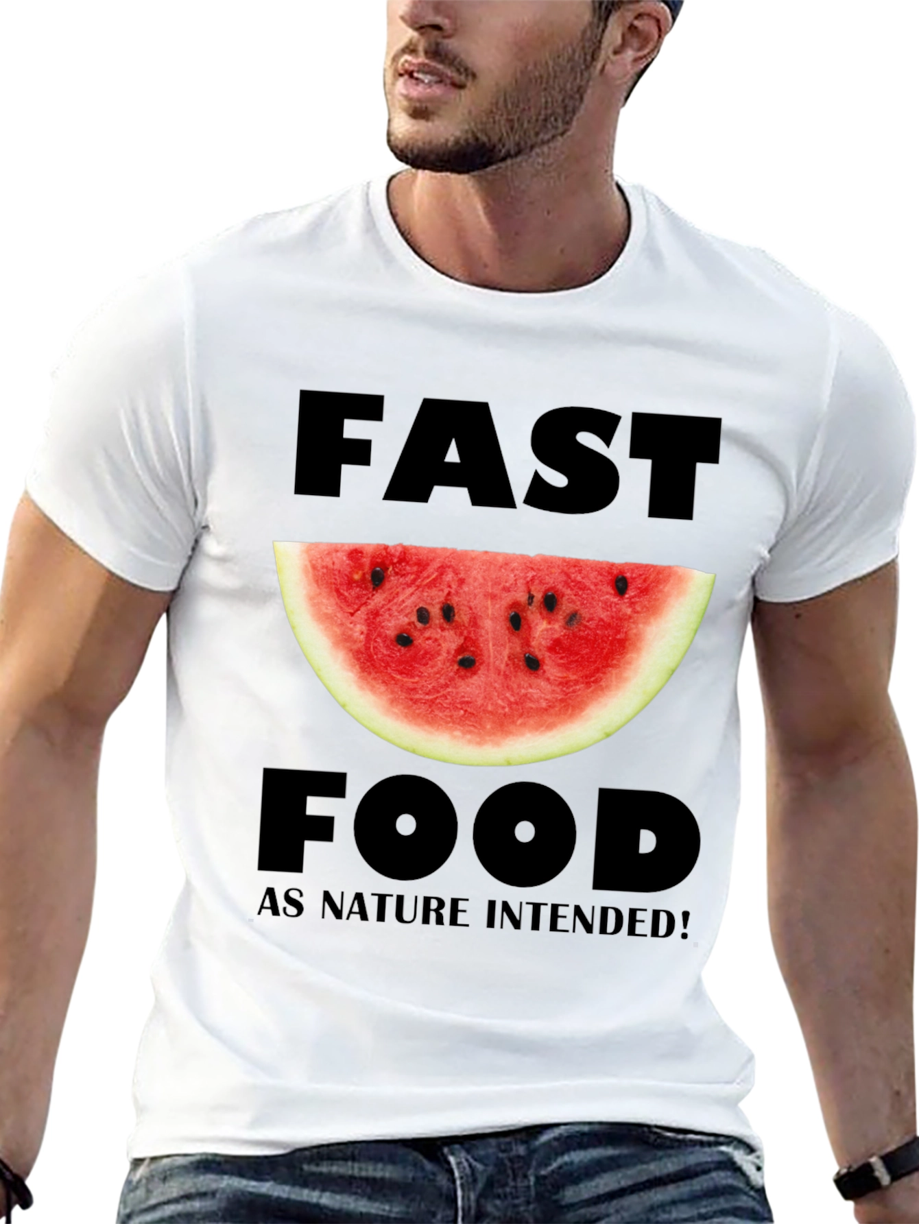 Fast Food Watermelon Graphic T-Shirt