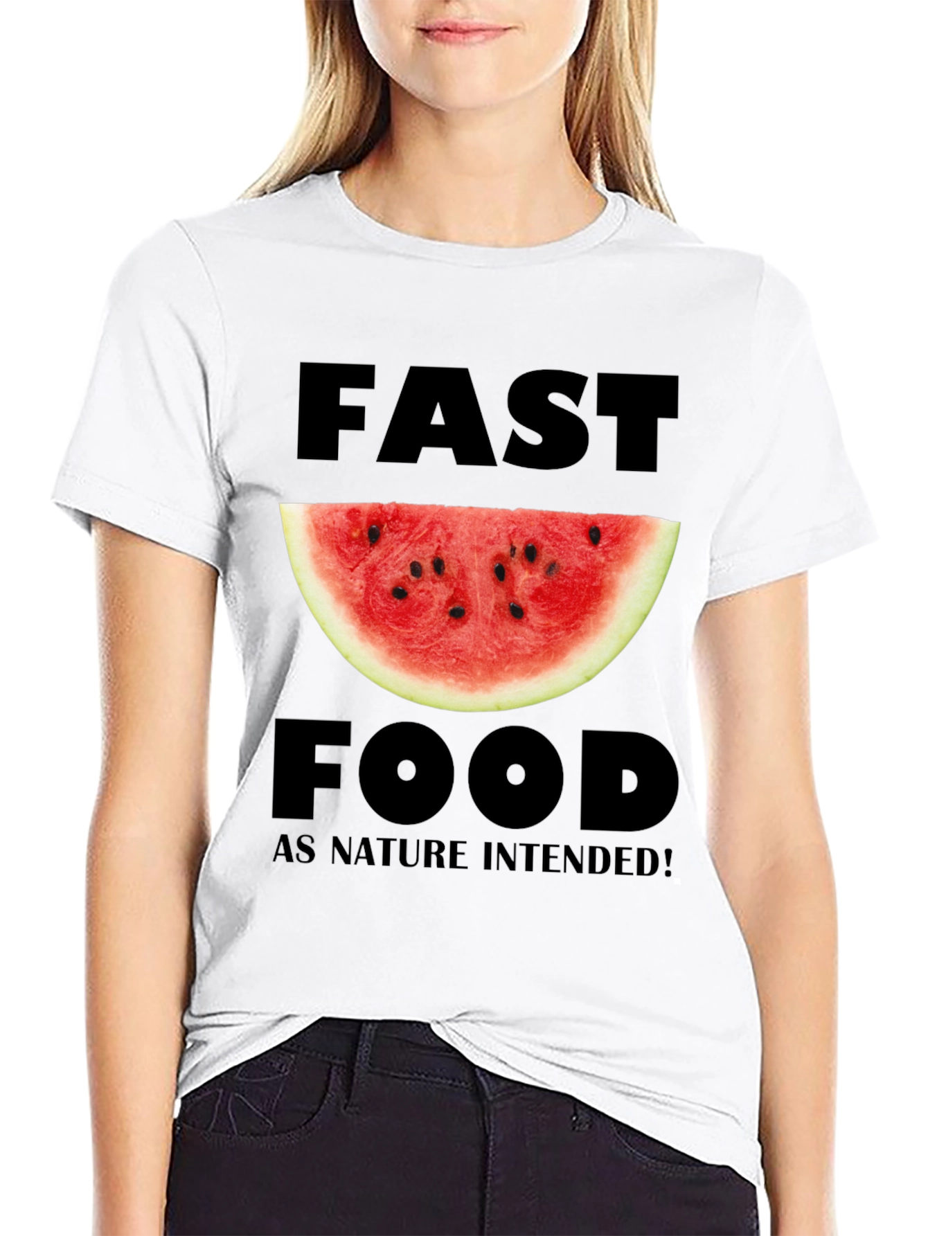 Fast Food Watermelon Graphic T-Shirt