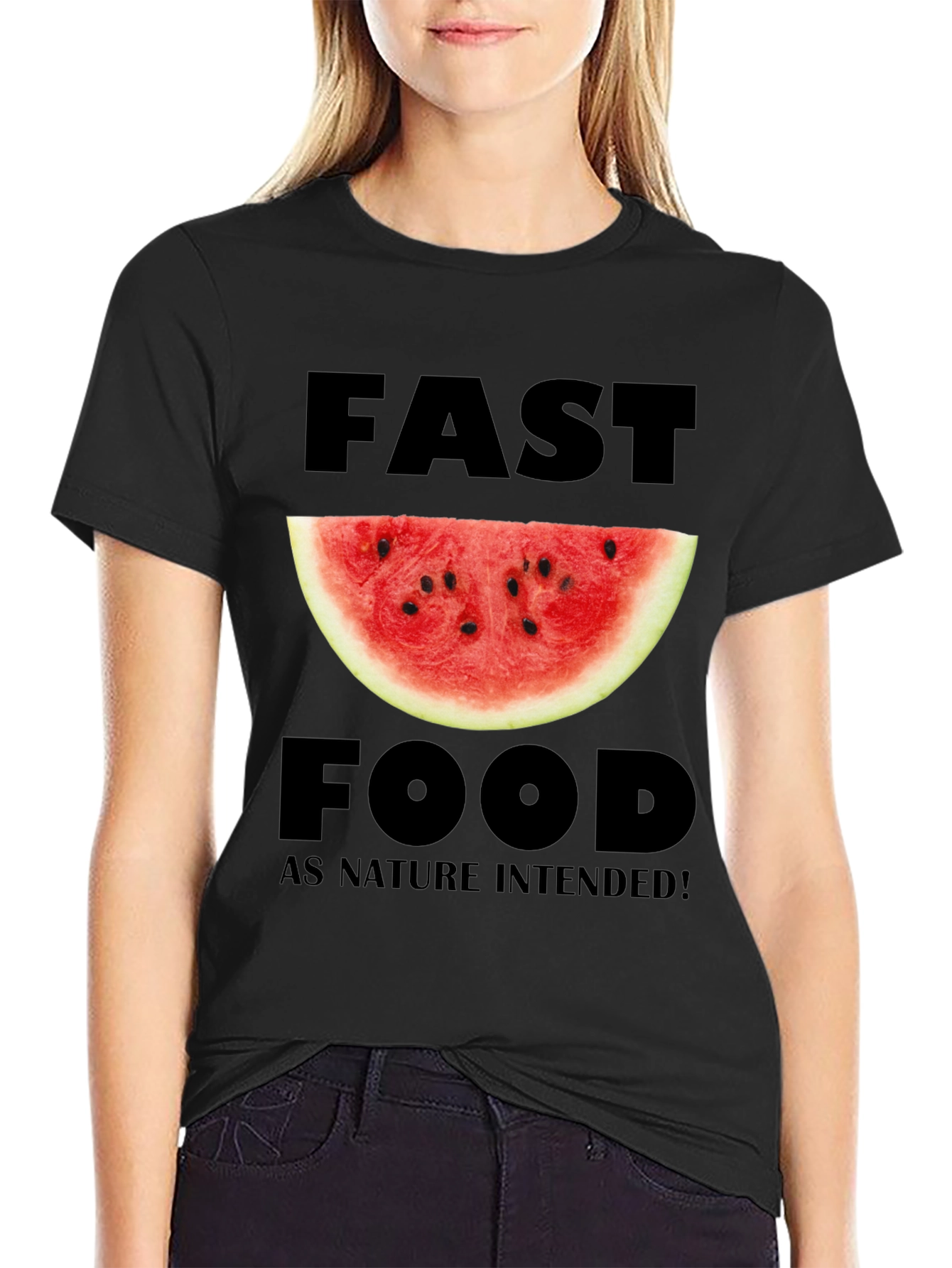 Fast Food Watermelon Graphic T-Shirt