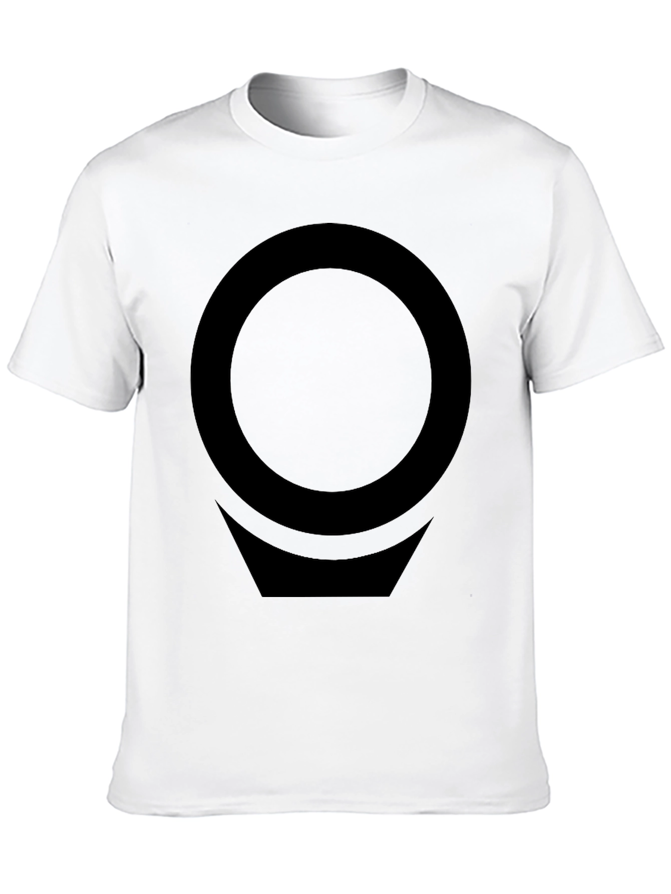 Modern Graphic T-Shirt - Black Circle & Chevron Design