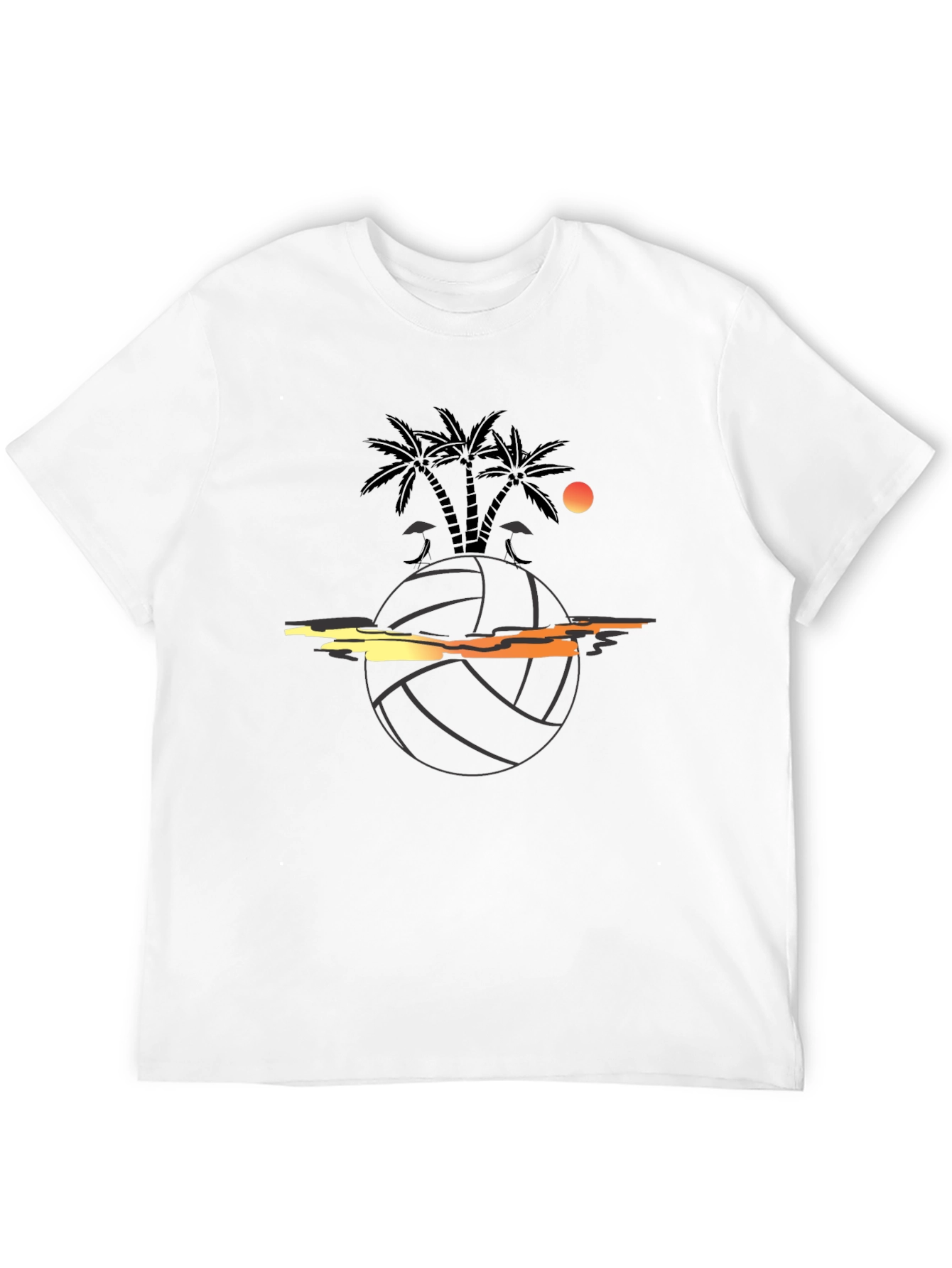 Tropical Volleyball Graphic T-Shirt