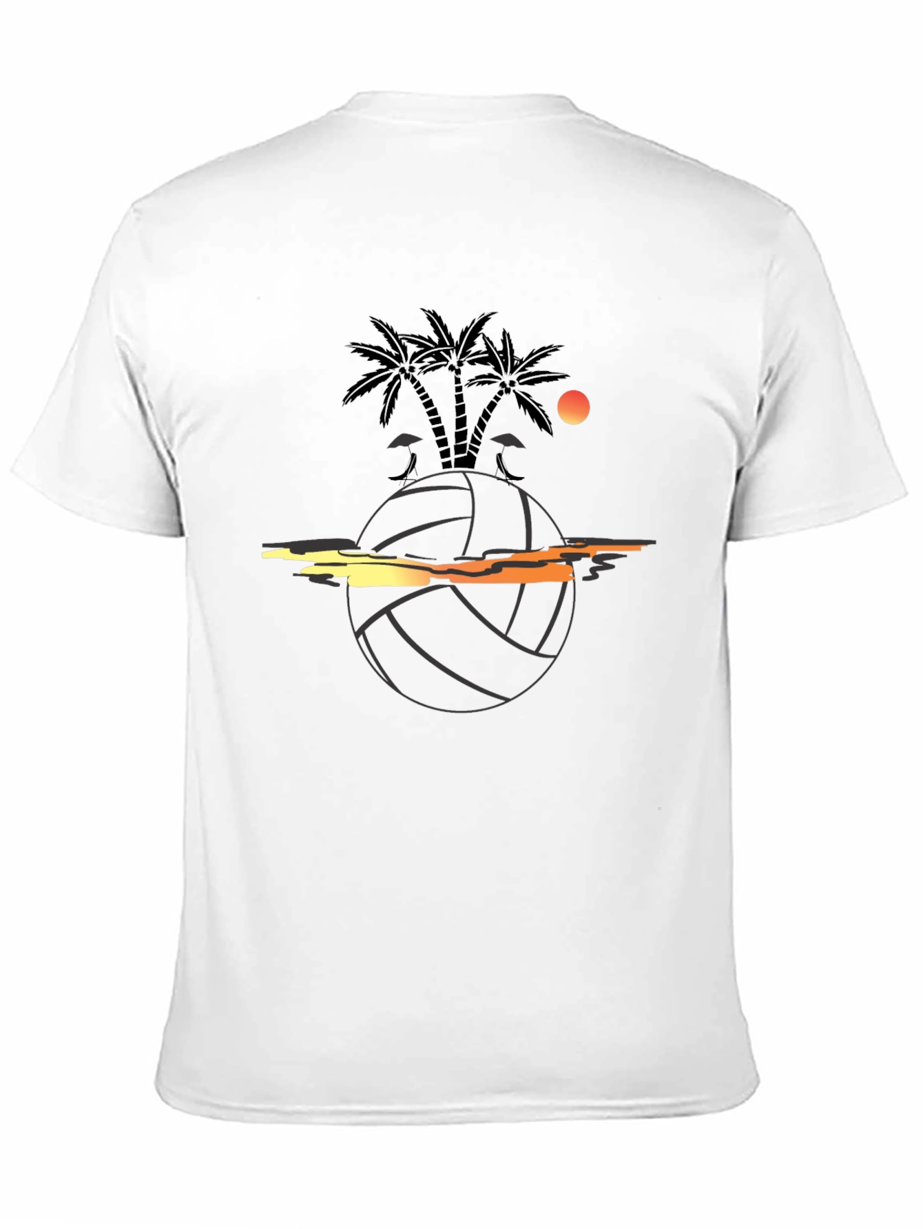 Tropical Volleyball Graphic T-Shirt