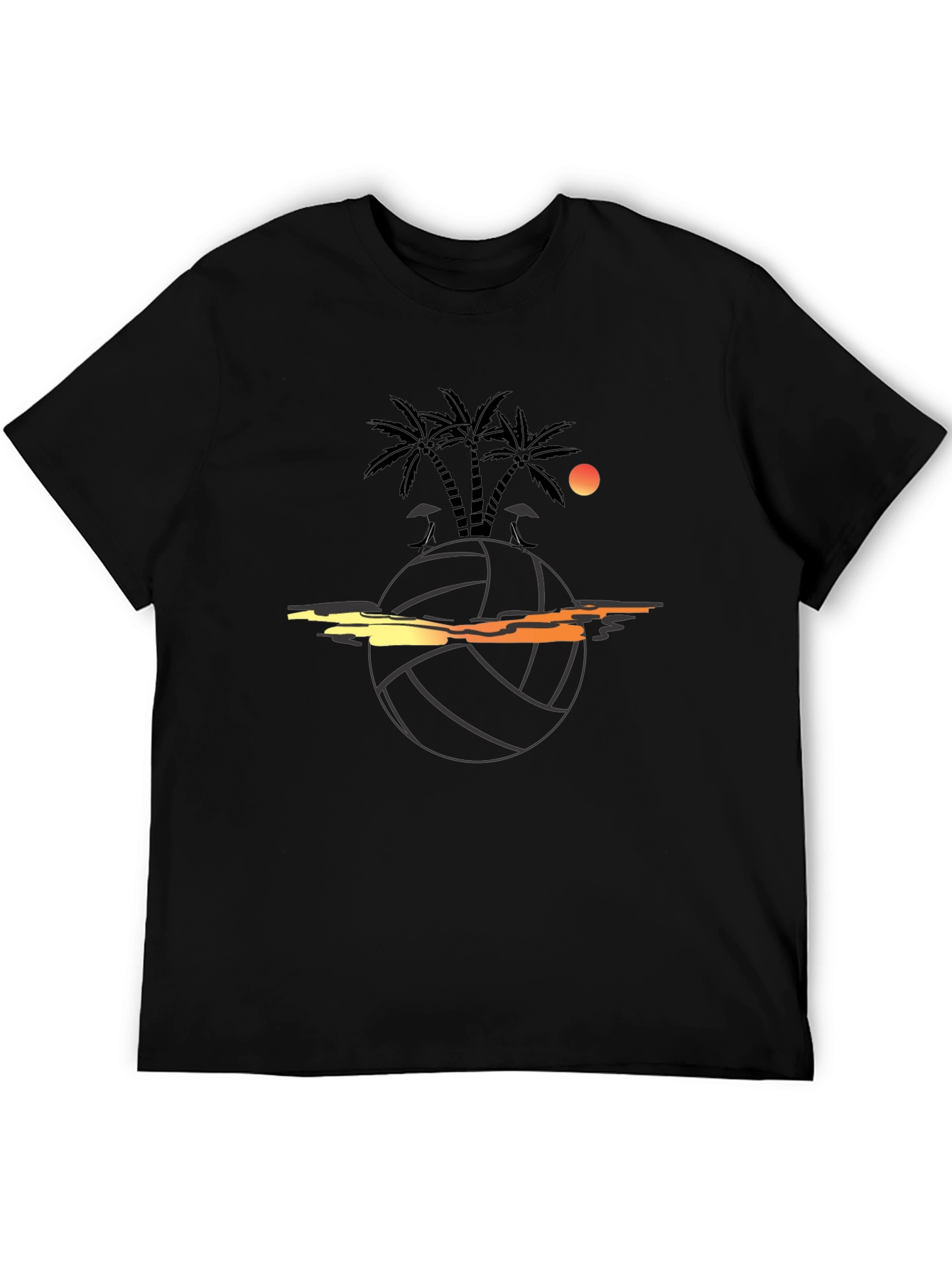 Tropical Volleyball Graphic T-Shirt