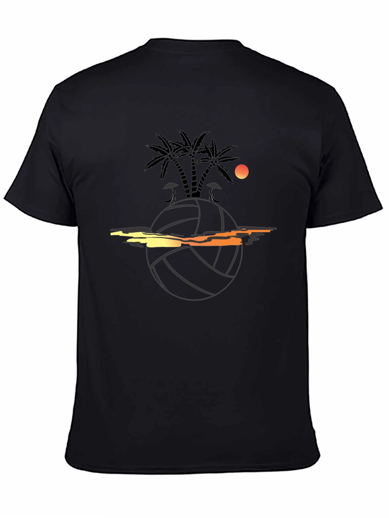 Tropical Volleyball Graphic T-Shirt