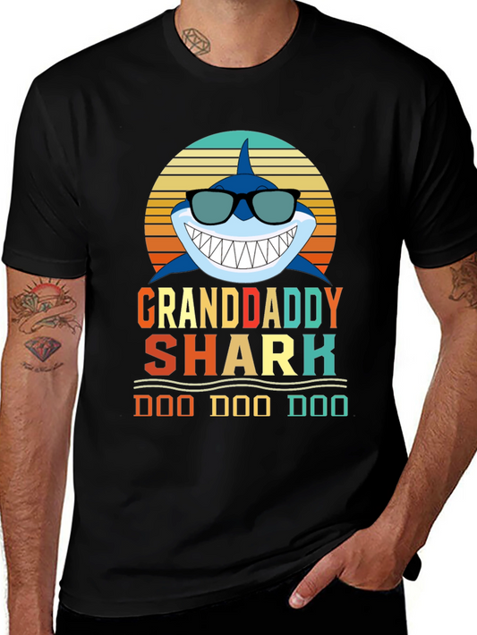 Grandaddy Shark Graphic T-Shirt - Perfect for Shark Loving Grandpas!
