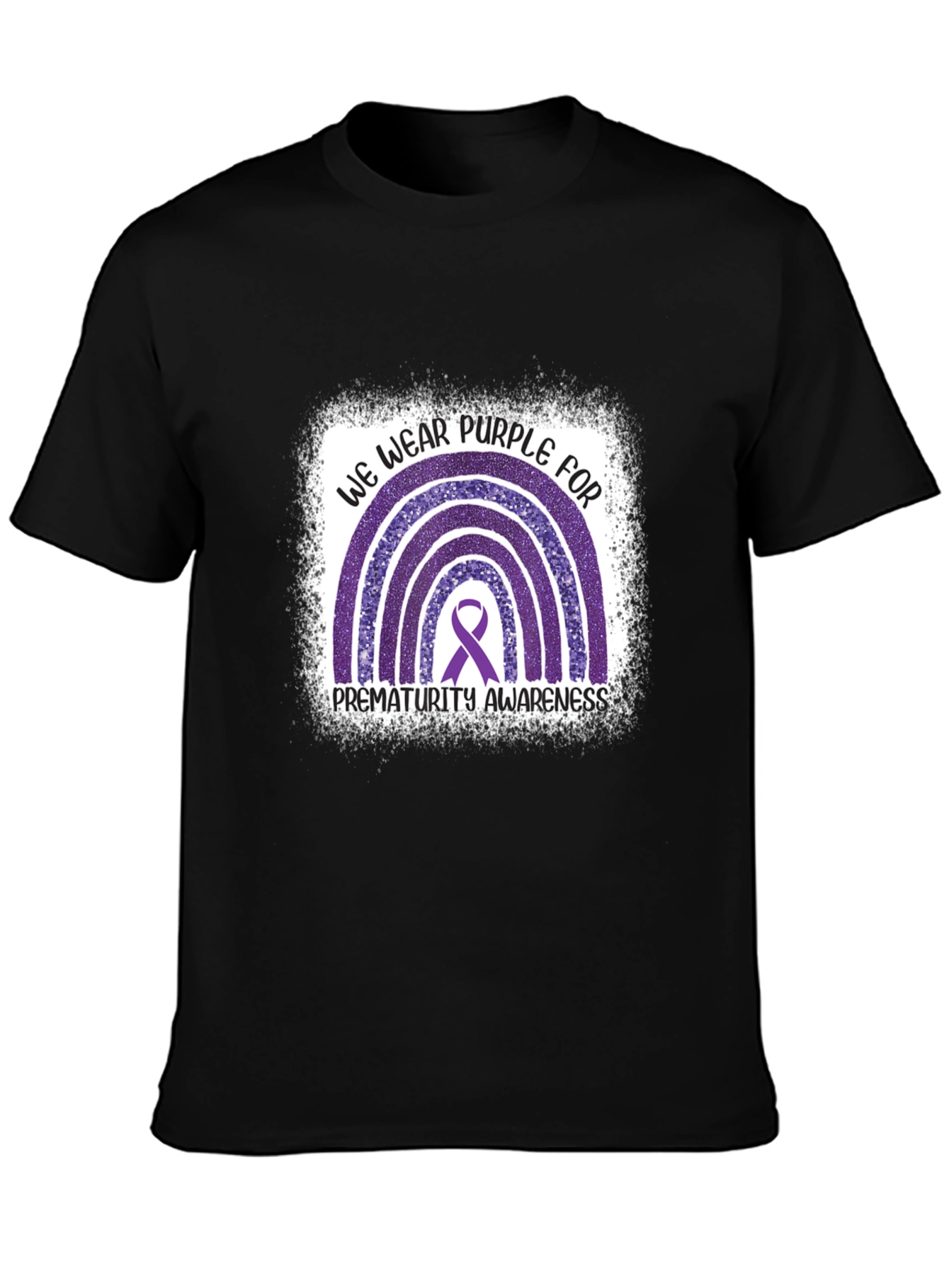 Prematurity Awareness Purple Rainbow T-Shirt