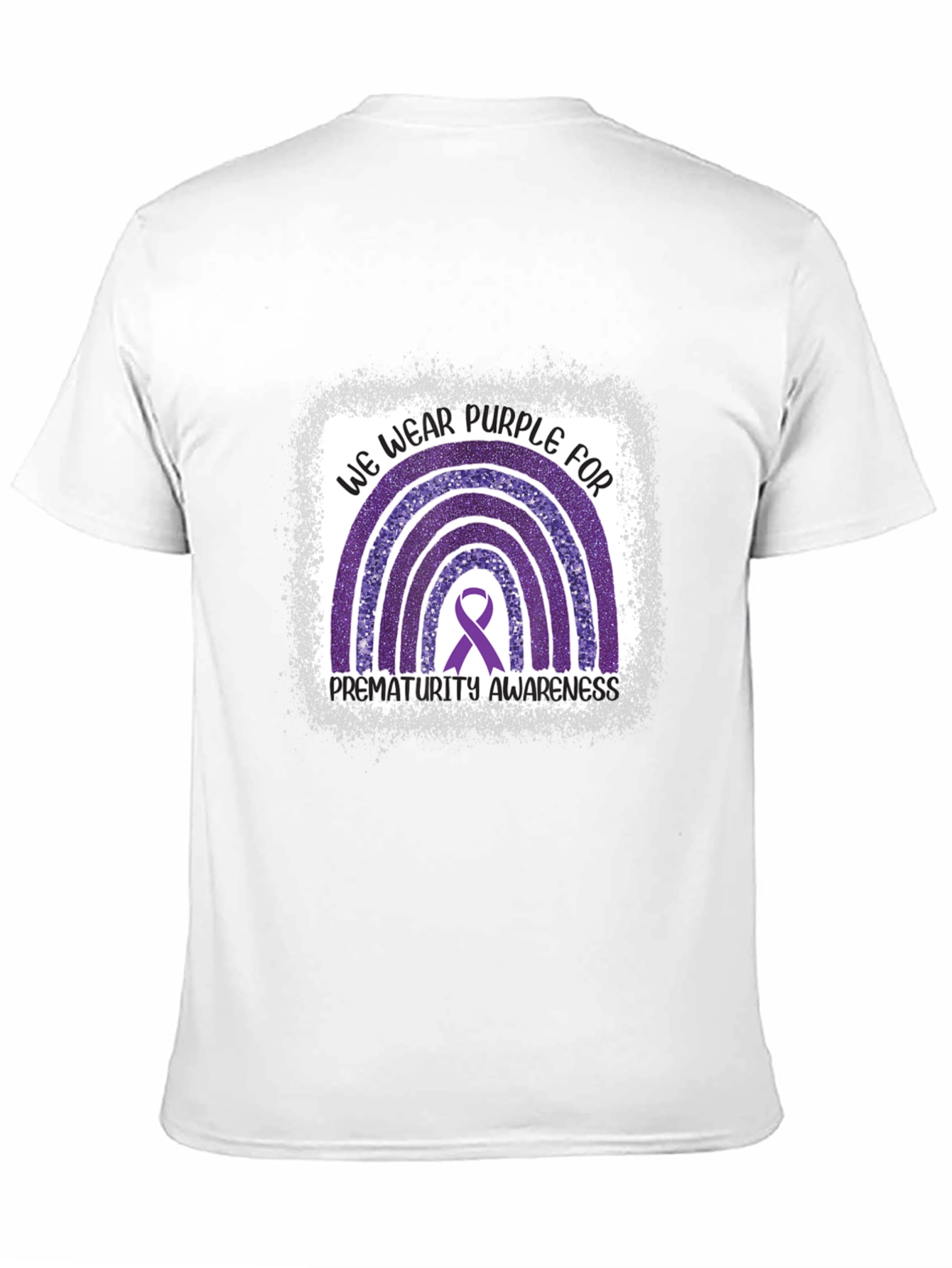 Prematurity Awareness Purple Rainbow T-Shirt