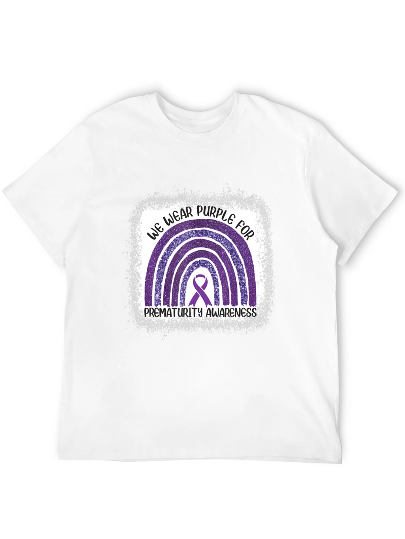 Prematurity Awareness Purple Rainbow T-Shirt