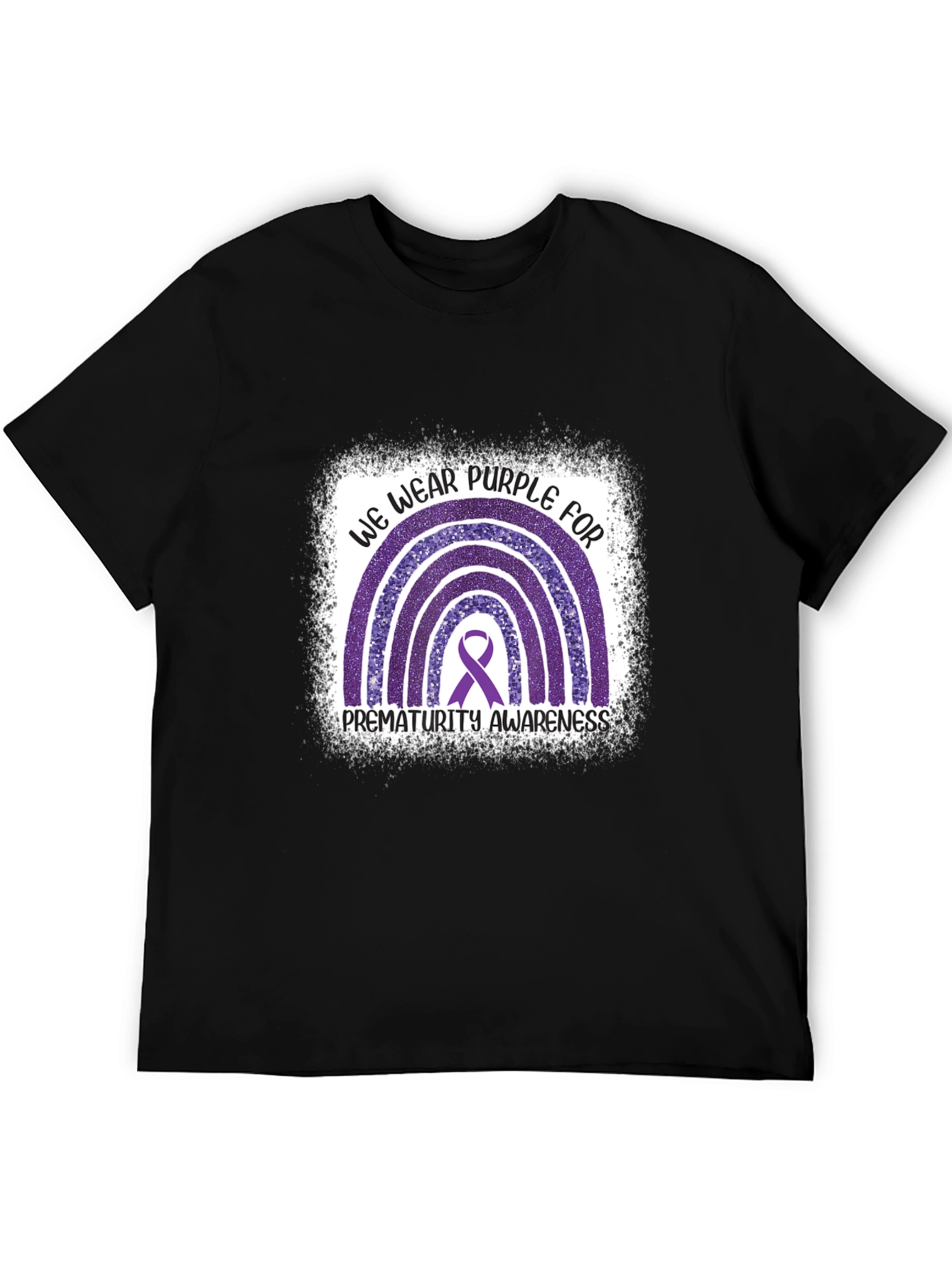 Prematurity Awareness Purple Rainbow T-Shirt