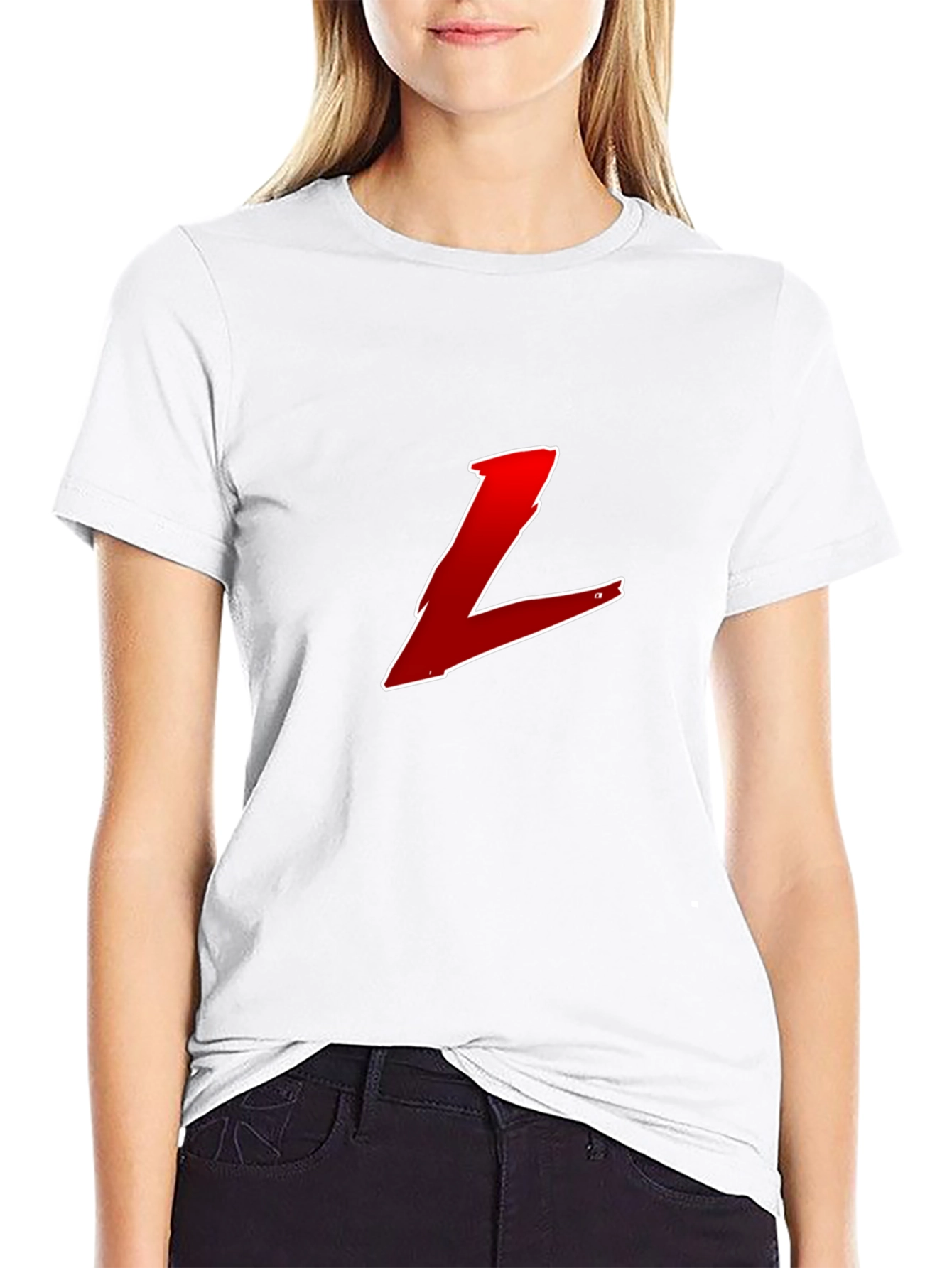 Red L Graphic Black T-Shirt