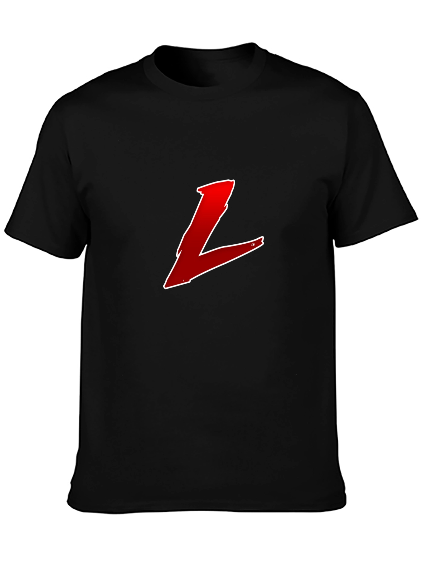 Red L Graphic Black T-Shirt