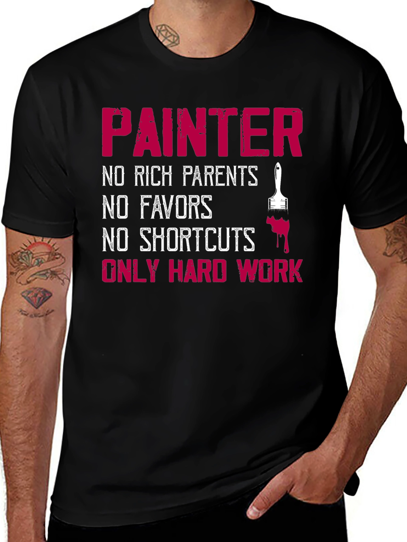 Painter Hard Work Graphic T-Shirt