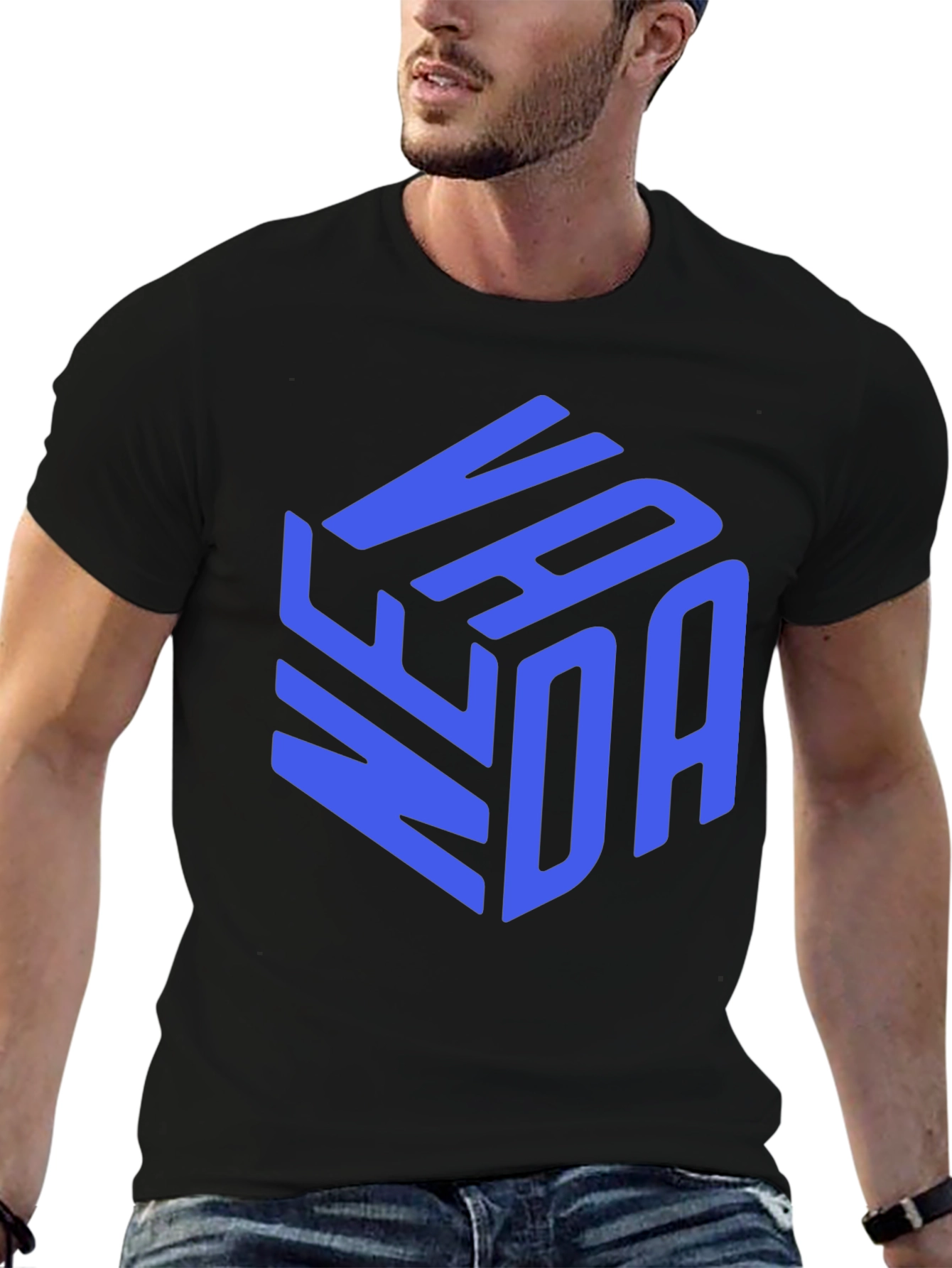 Stylish VANDA Graphic Print Black T-Shirt