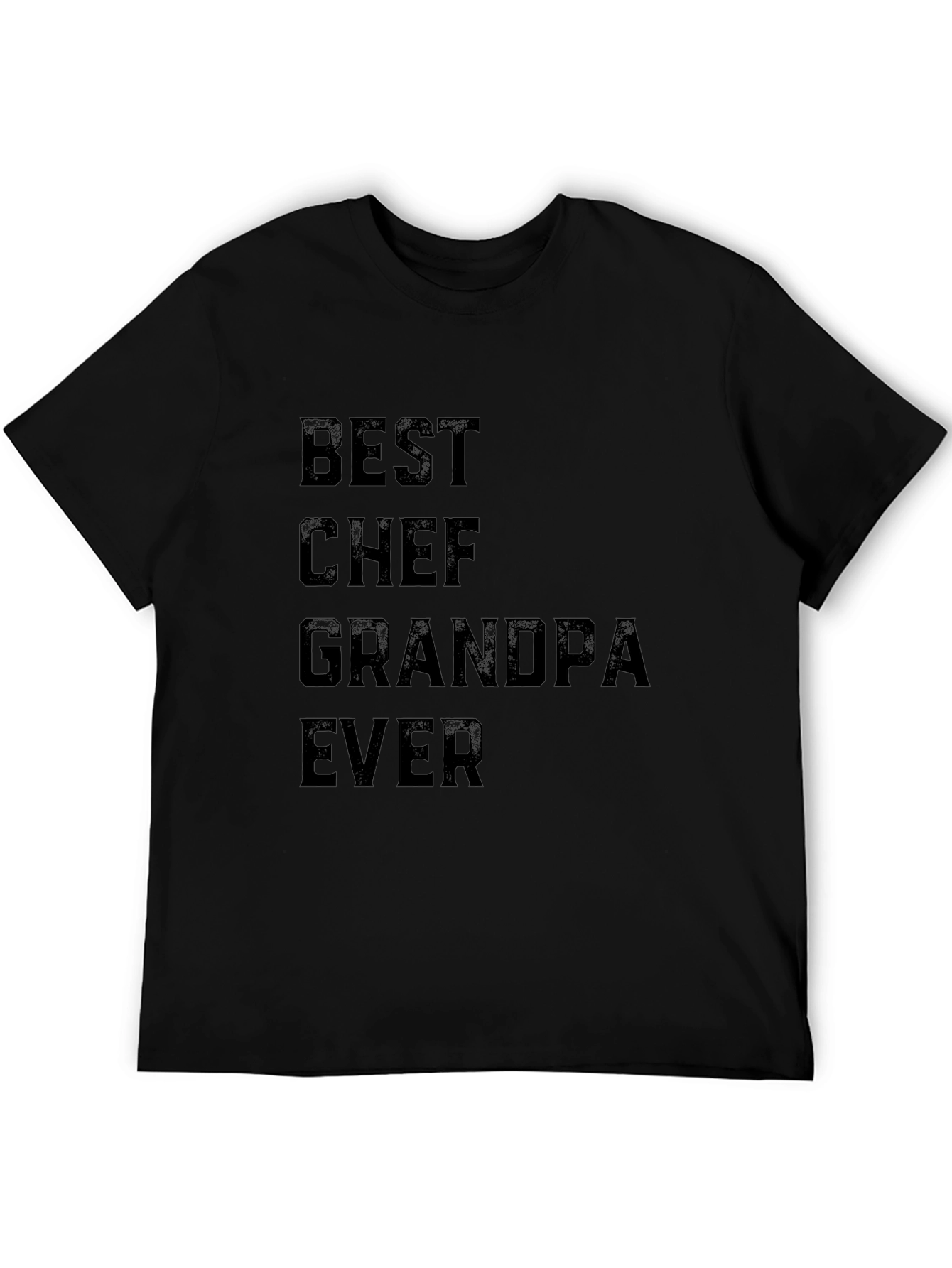 Best Chef Grandpa Ever Black T-Shirt