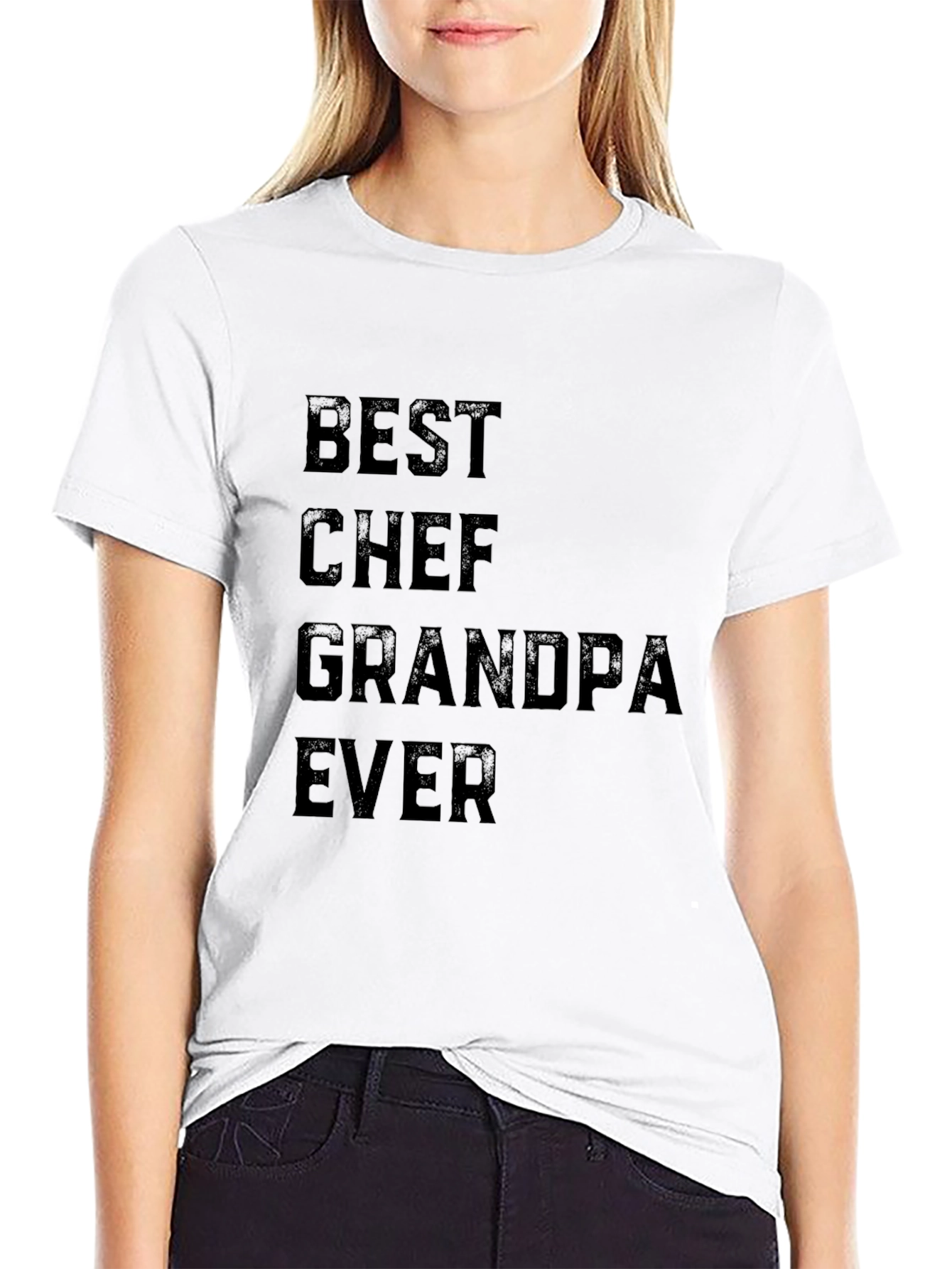 Best Chef Grandpa Ever Black T-Shirt