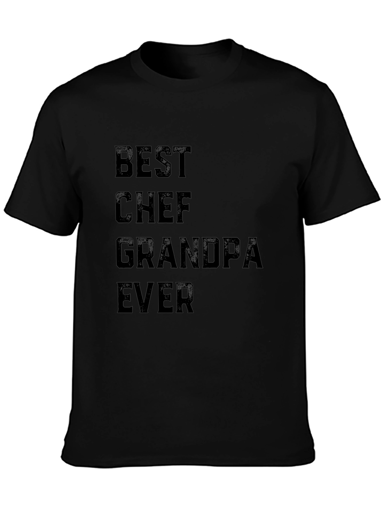 Best Chef Grandpa Ever Black T-Shirt
