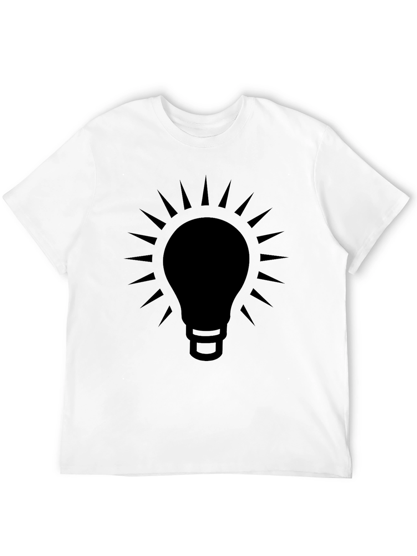 Idea Bulb Graphic Tee - Modern Black T-Shirt