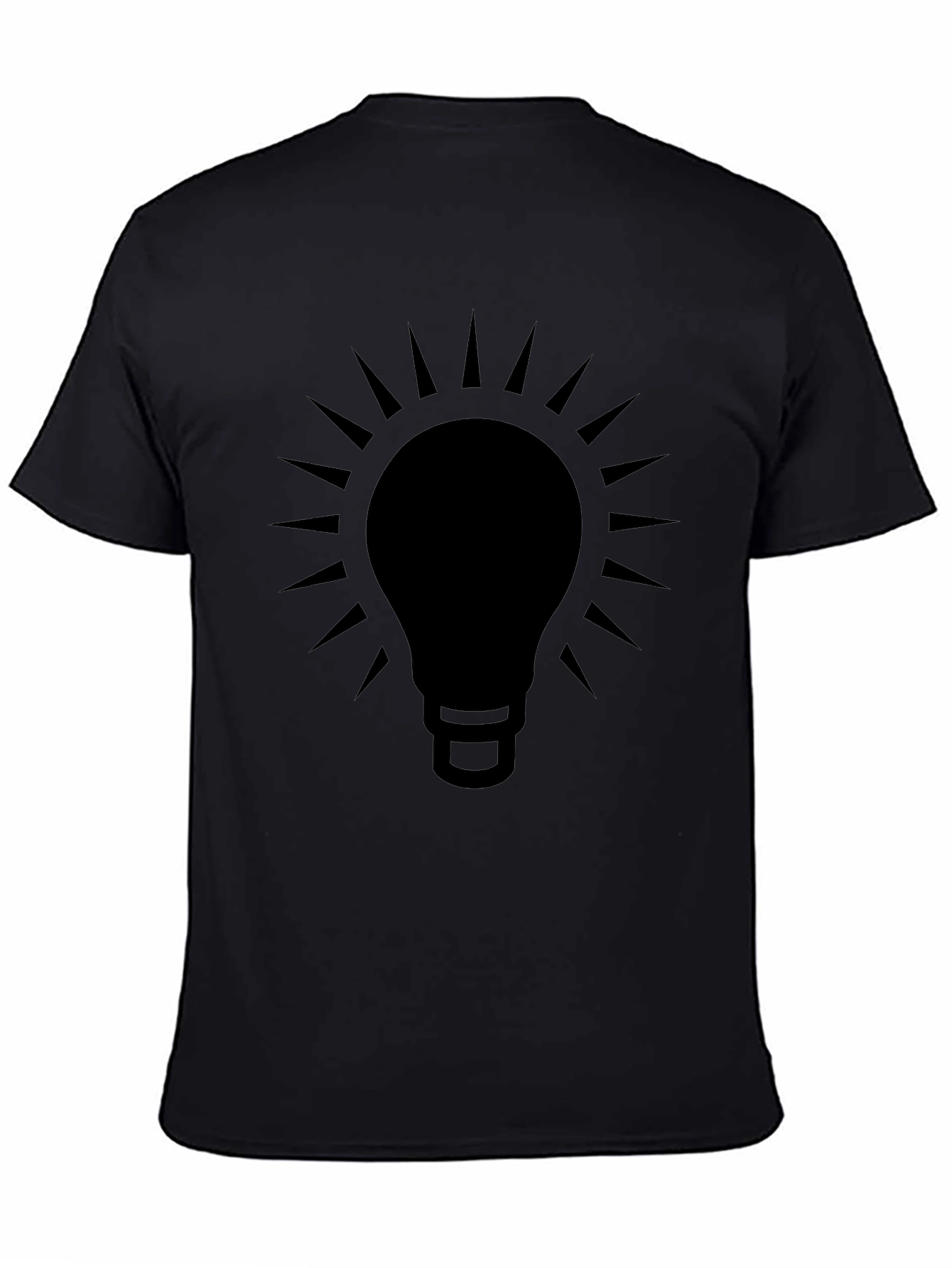 Idea Bulb Graphic Tee - Modern Black T-Shirt