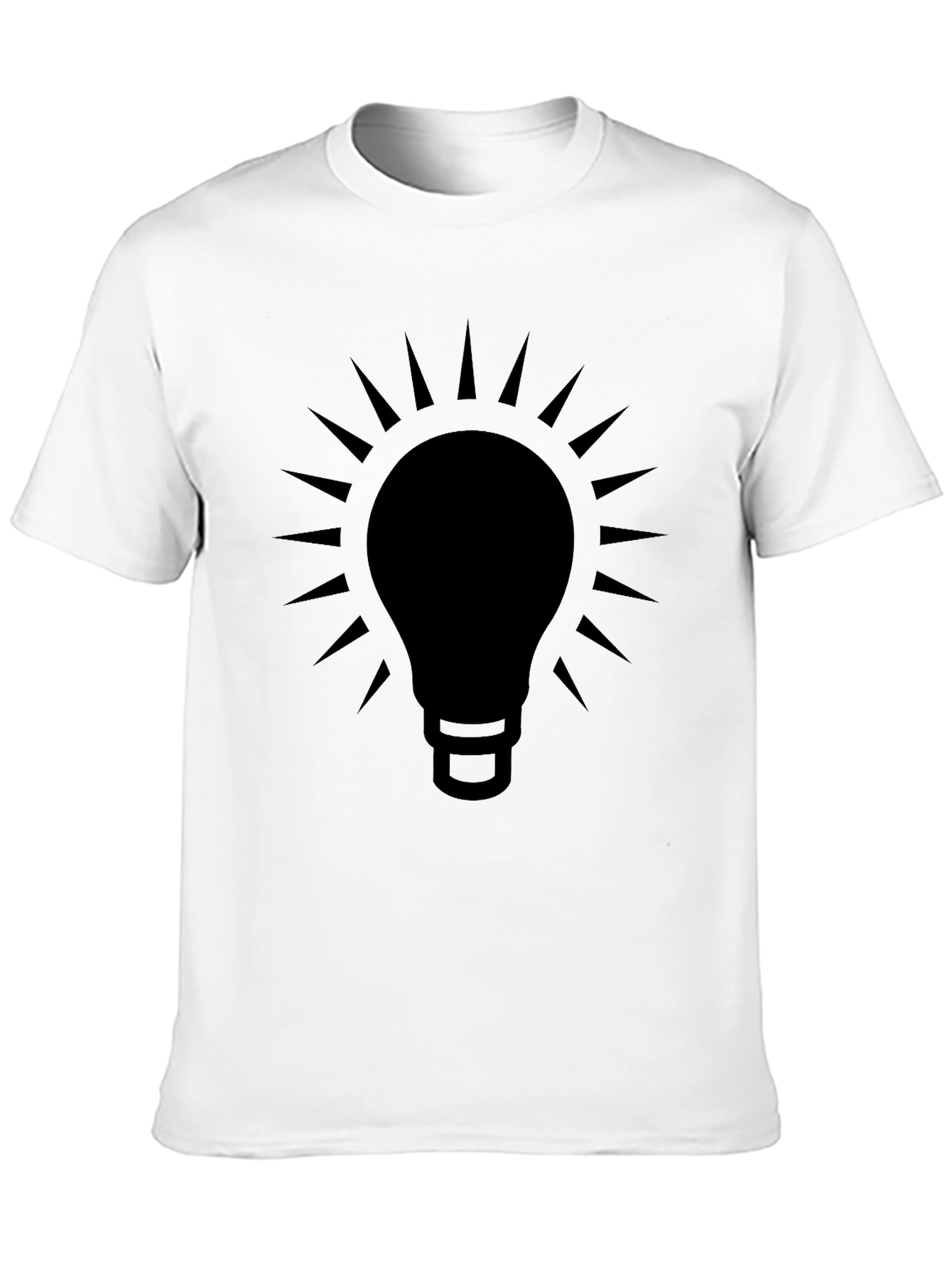 Idea Bulb Graphic Tee - Modern Black T-Shirt