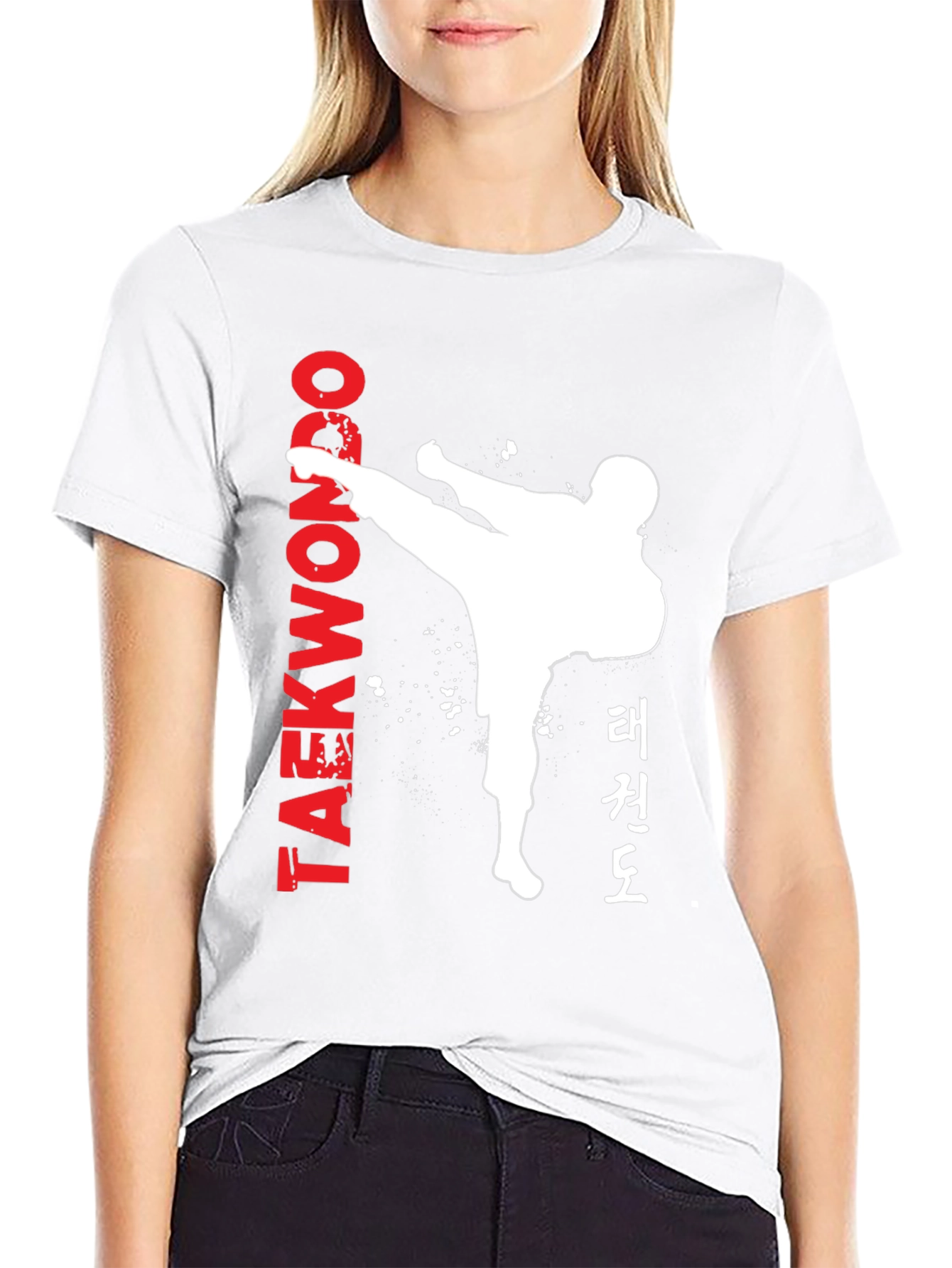 Taekwondo Kick T-Shirt - Black Martial Arts Tee