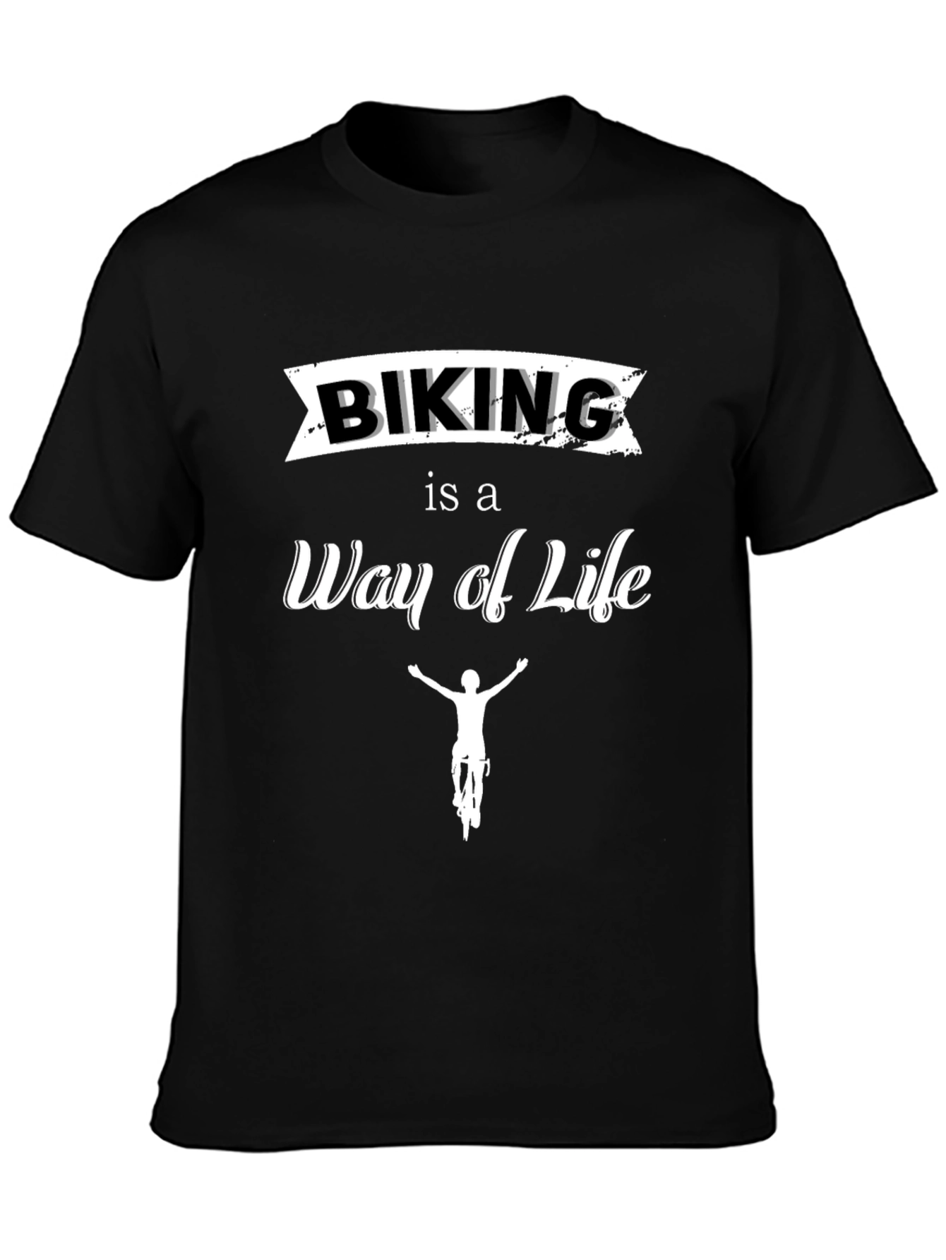 Biking is a Way of Life Black T-Shirt