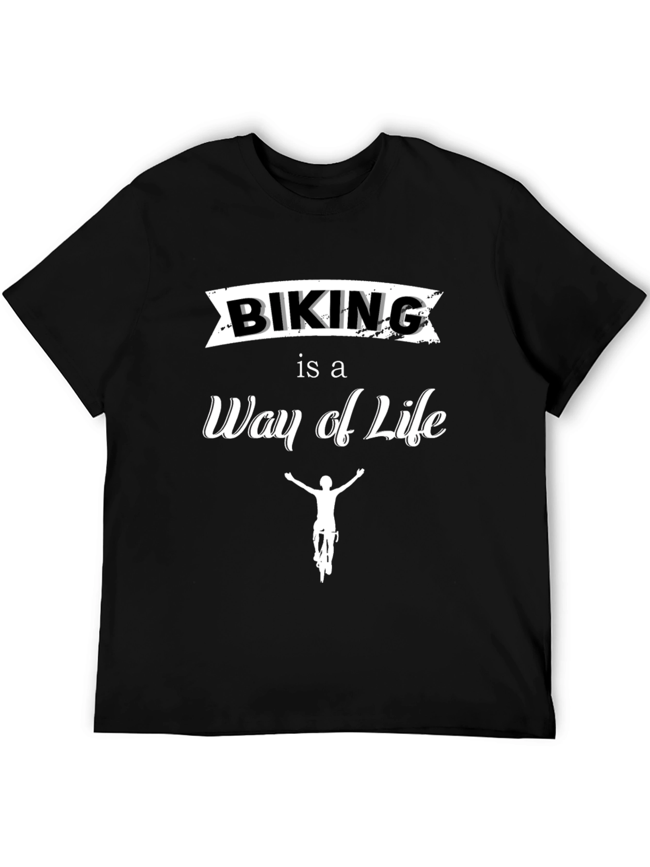 Biking is a Way of Life Black T-Shirt
