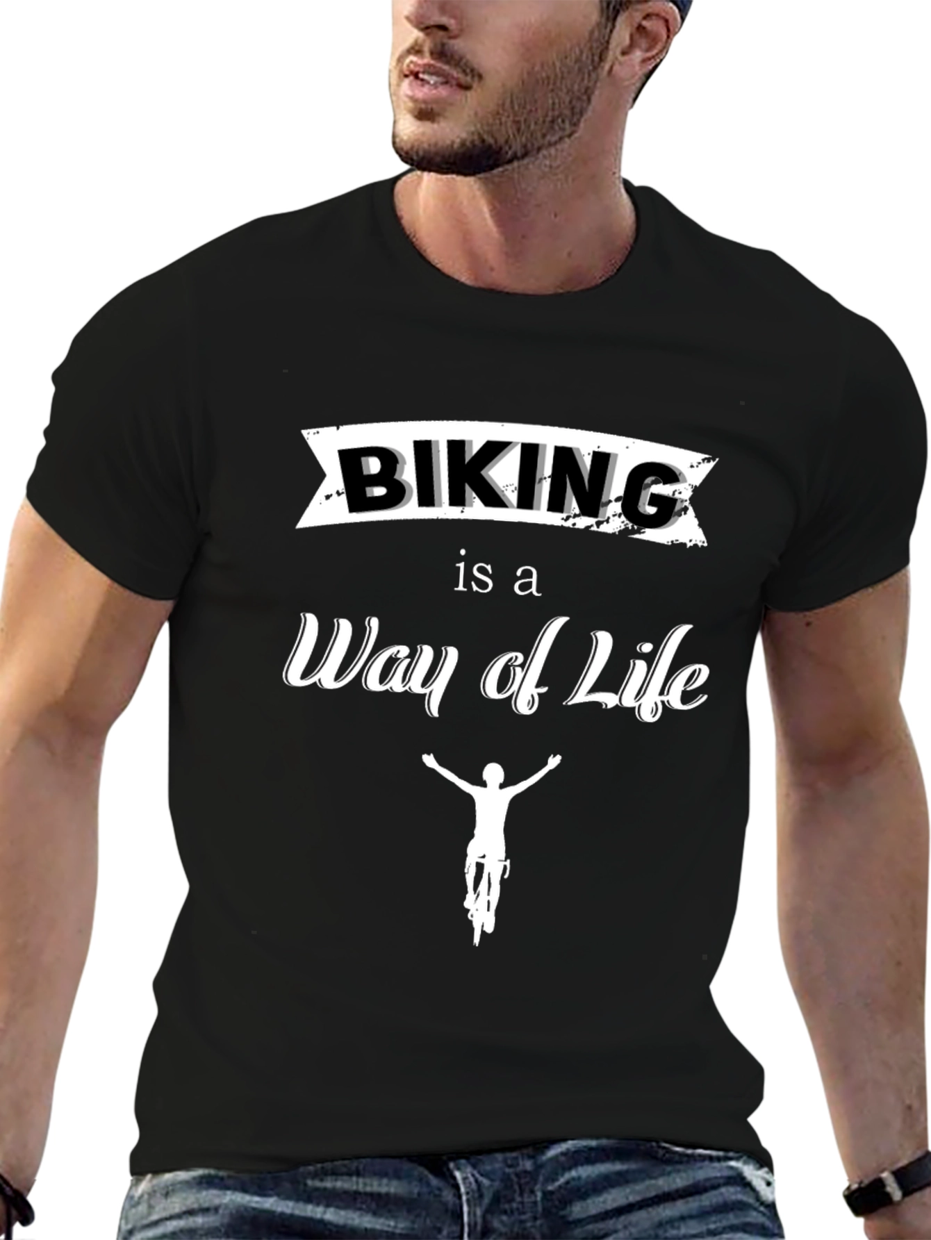 Biking is a Way of Life Black T-Shirt