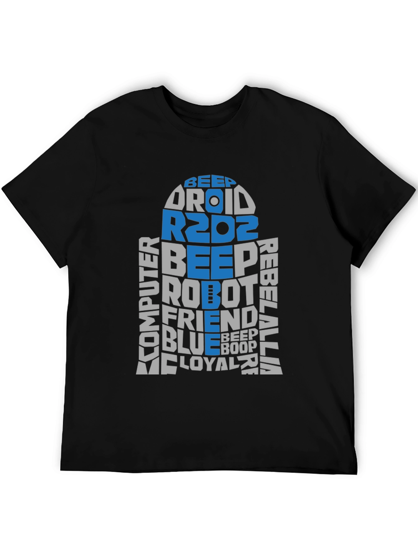R2-D2 Word Art T-Shirt - Black